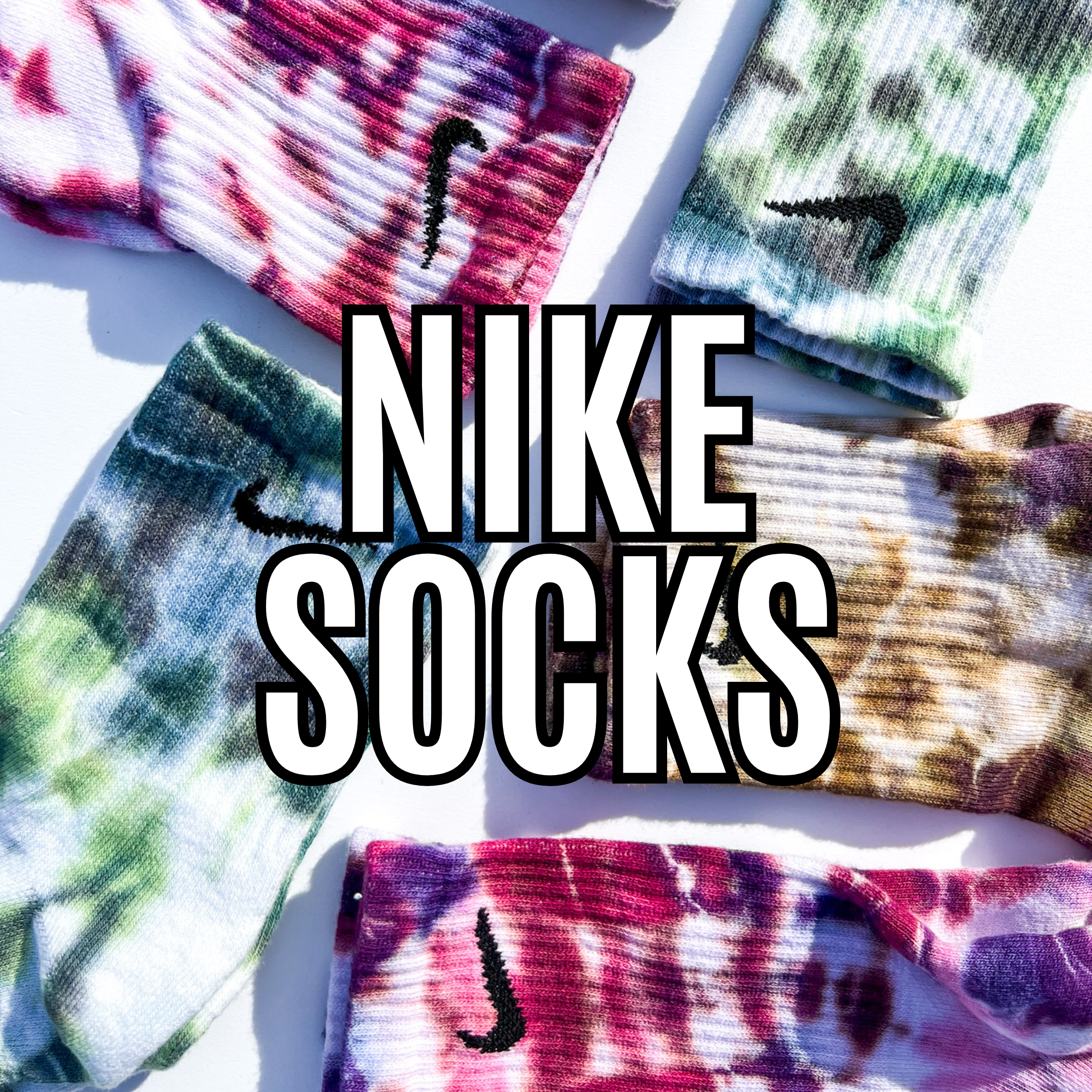 purple tie dye nike socks