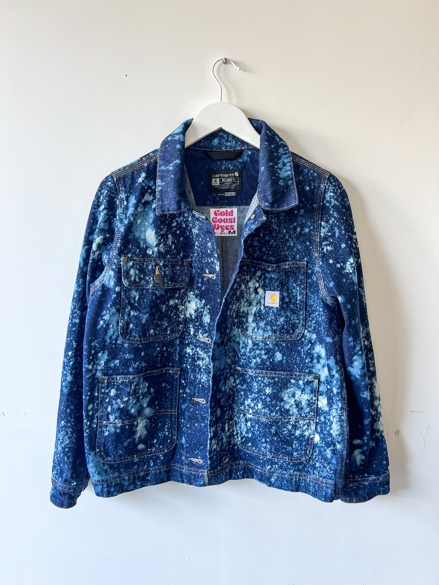 DETROIT - Upcycled Carhartt Acid Washed Denim Chore Coat - Women's Medium