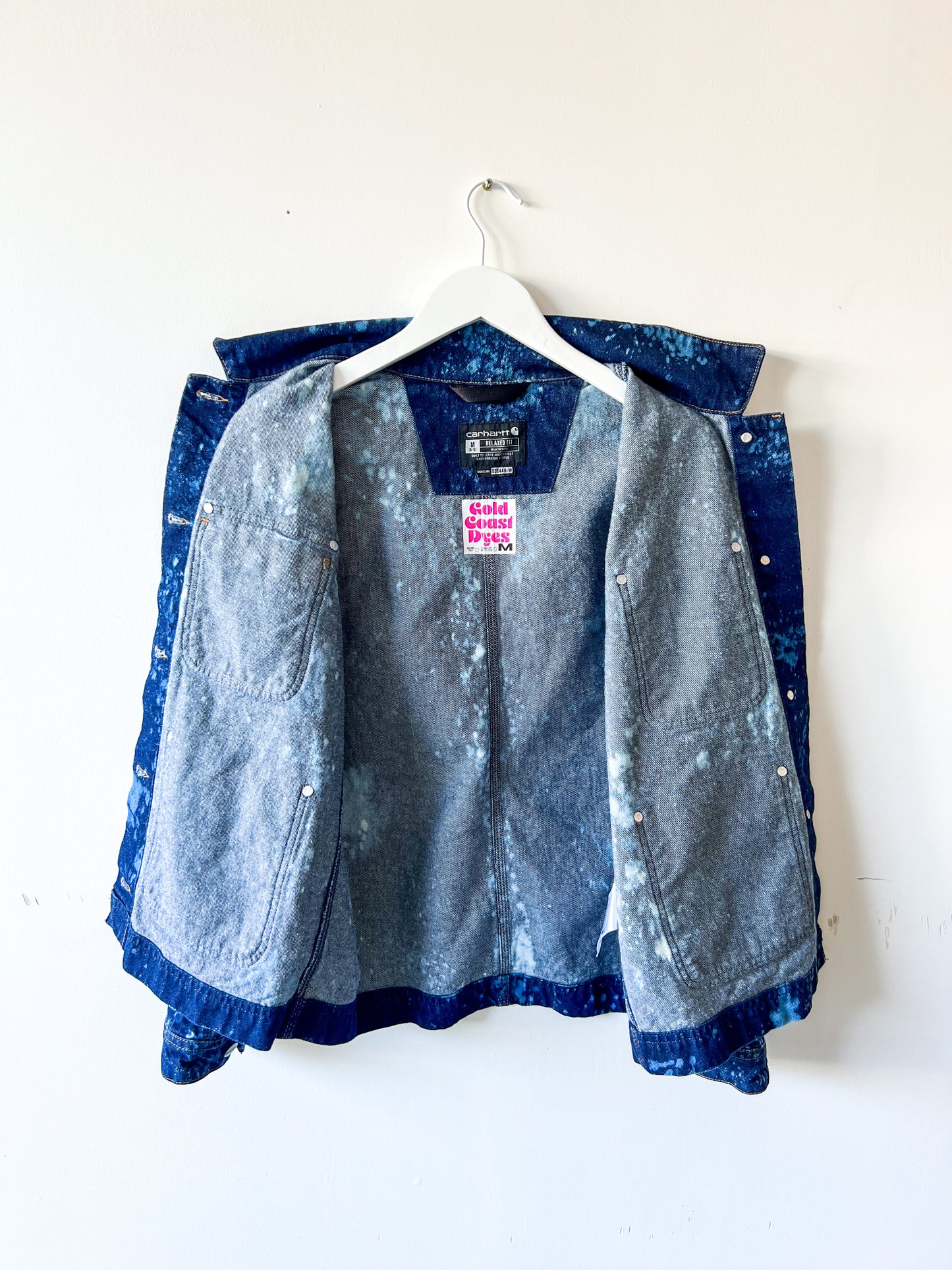 DETROIT - Upcycled Carhartt Acid Washed Denim Chore Coat - Women's Medium