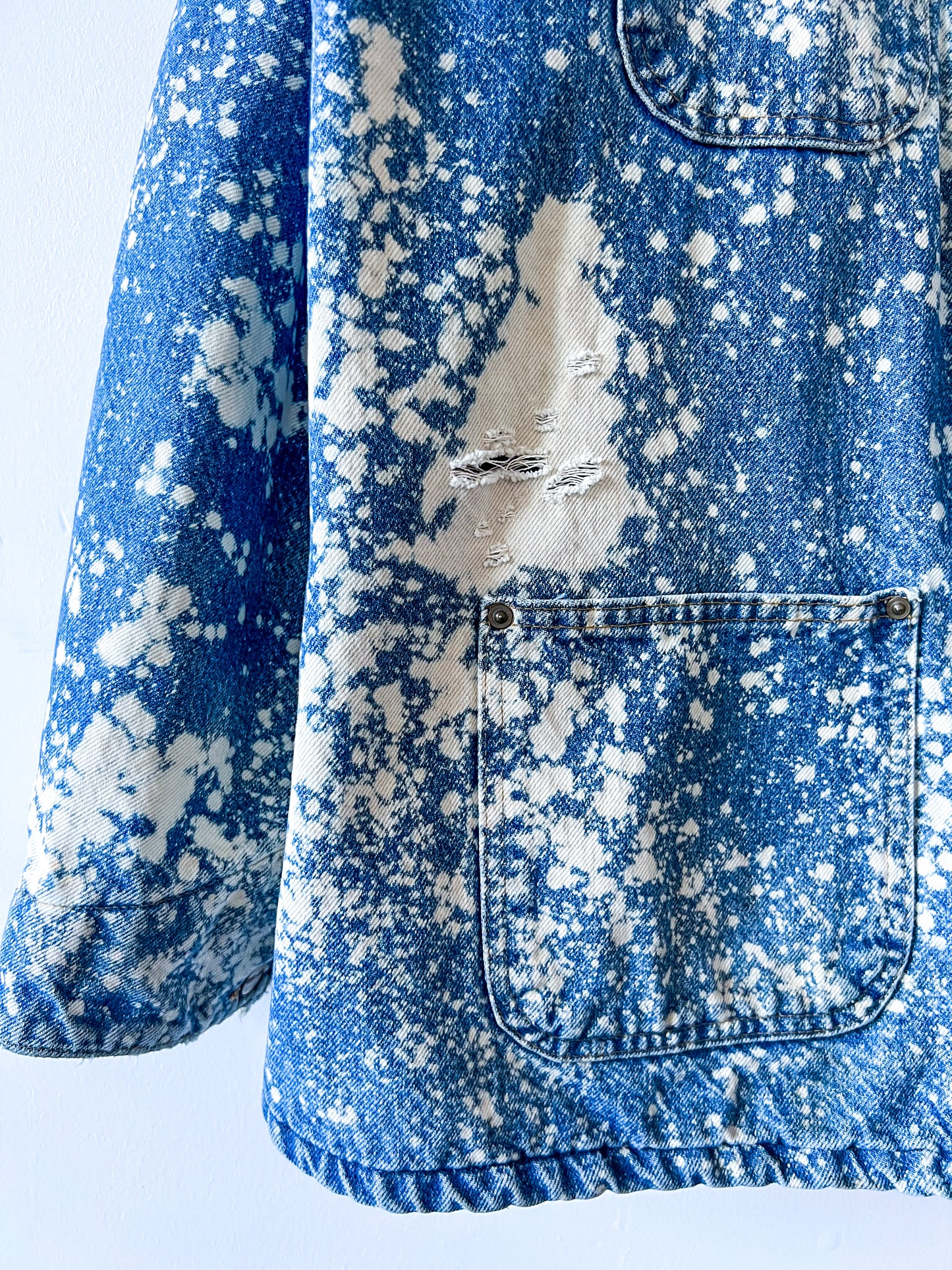 HOUSTON - Vintage Y2K Carhartt Acid Washed Blanket Chore Coat - Denim - Unisex Large