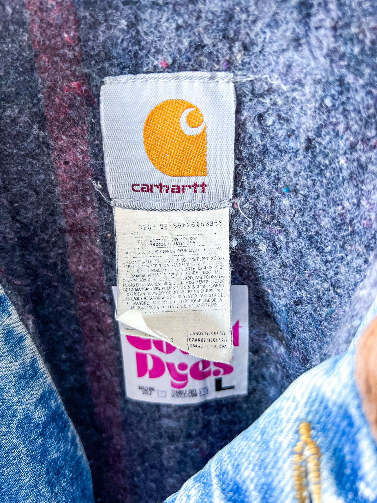 HOUSTON - Vintage Y2K Carhartt Acid Washed Blanket Chore Coat - Denim - Unisex Large