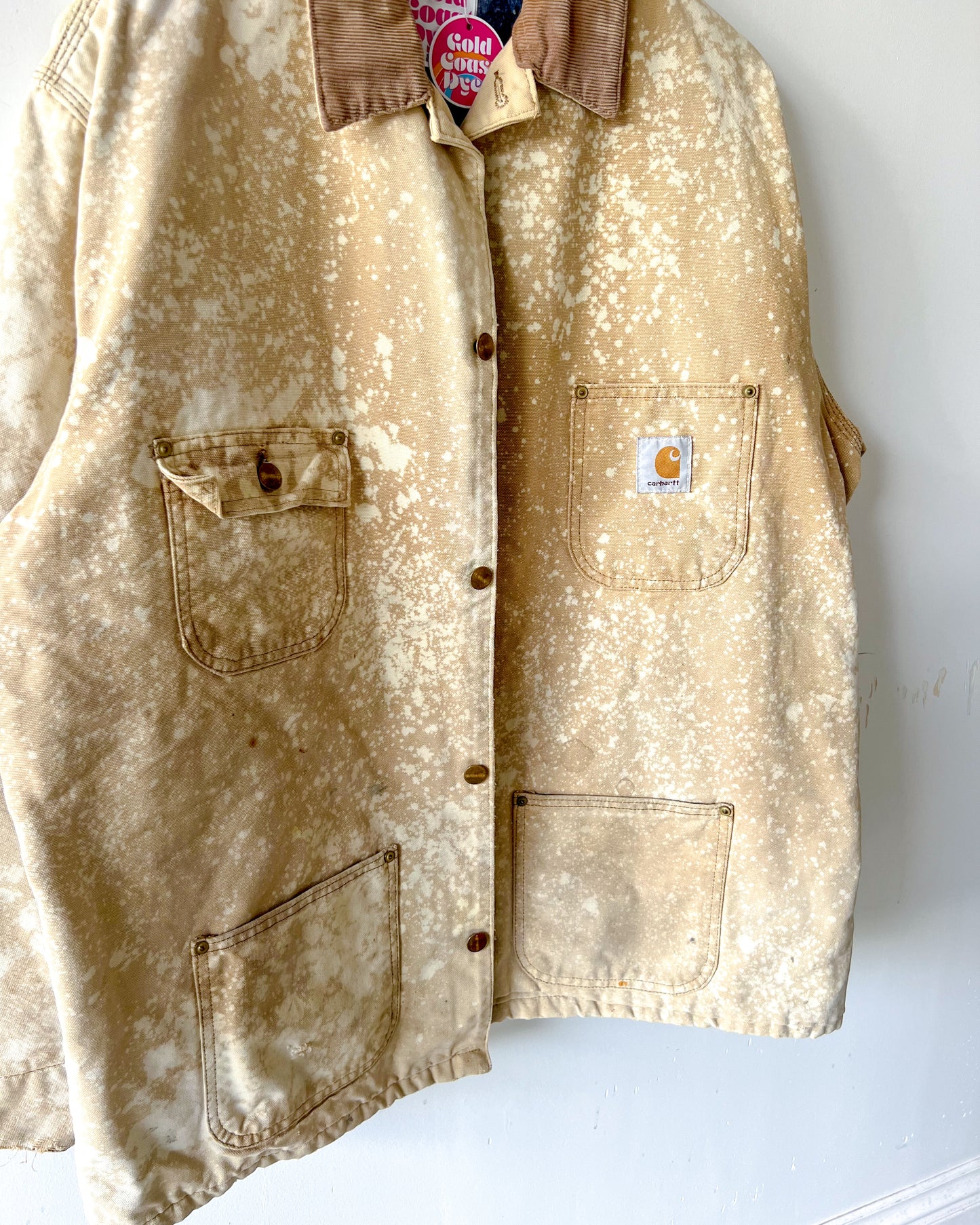 EDMOND - Vintage Carhartt Chore Coat - Light Tan, Unisex L