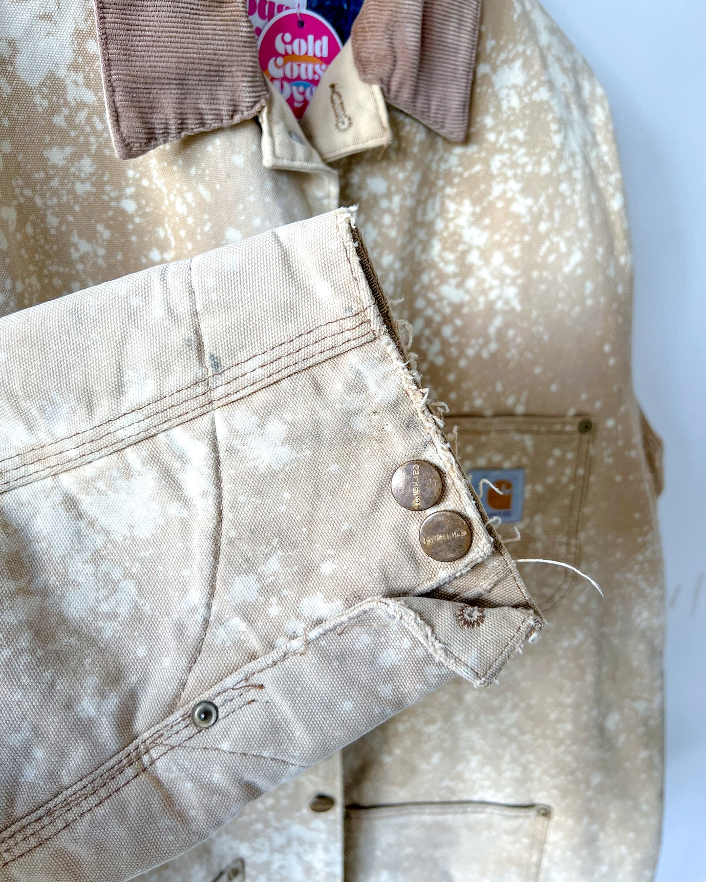 EDMOND - Vintage Carhartt Chore Coat - Light Tan, Unisex L