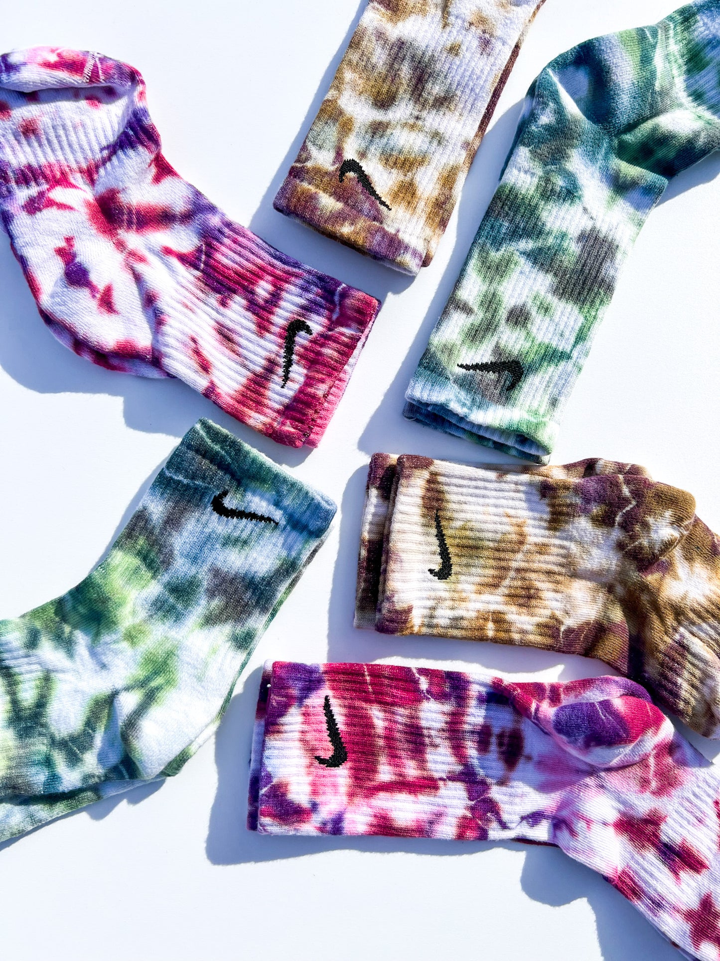 Hand-Dyed Nike Crew Socks