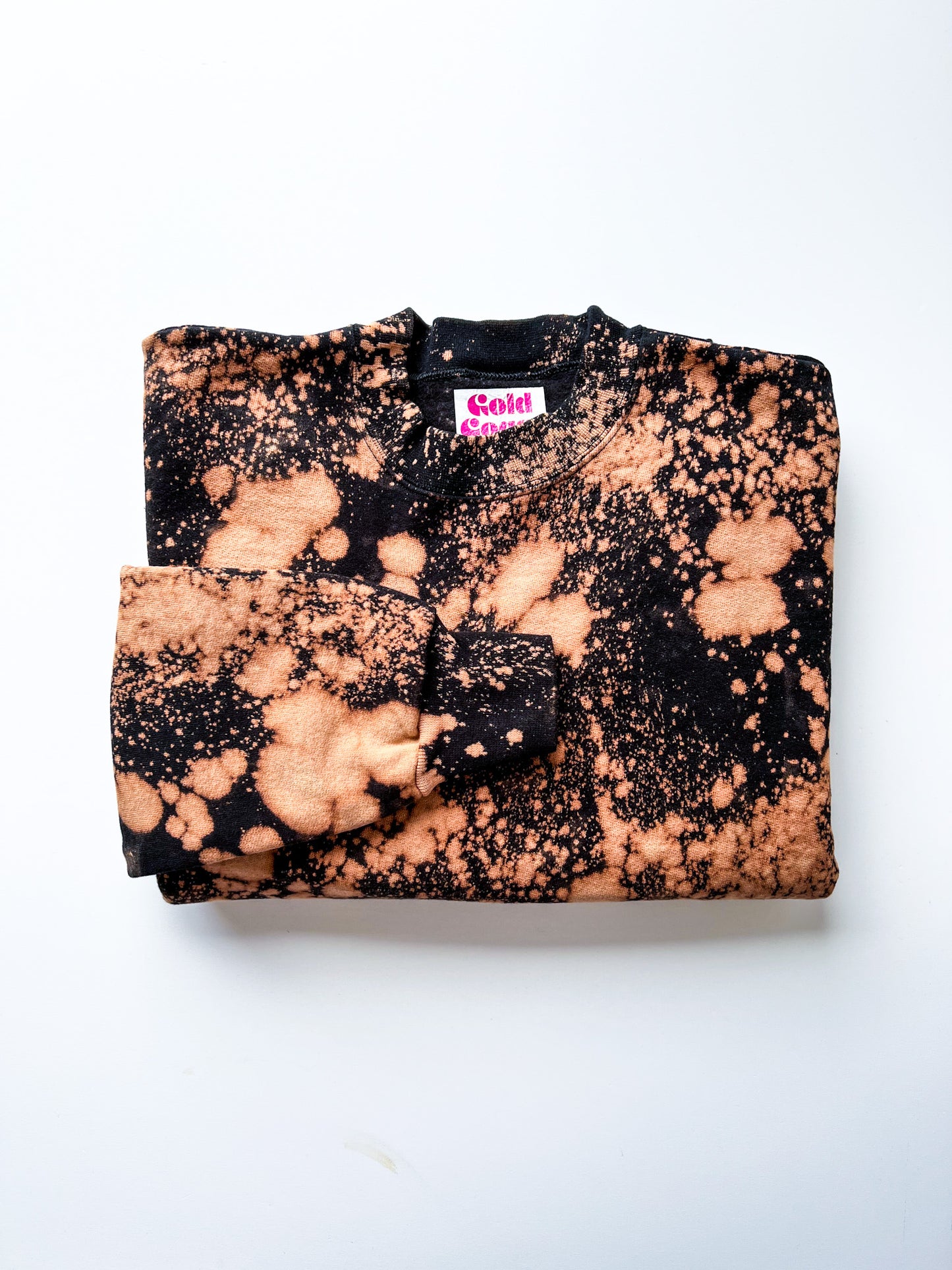 Acid-Washed Crewneck Sweatshirt in Onyx