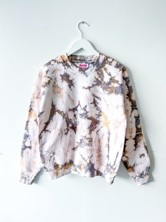 Hand-Dyed Crewneck Sweatshirt in Sandstone