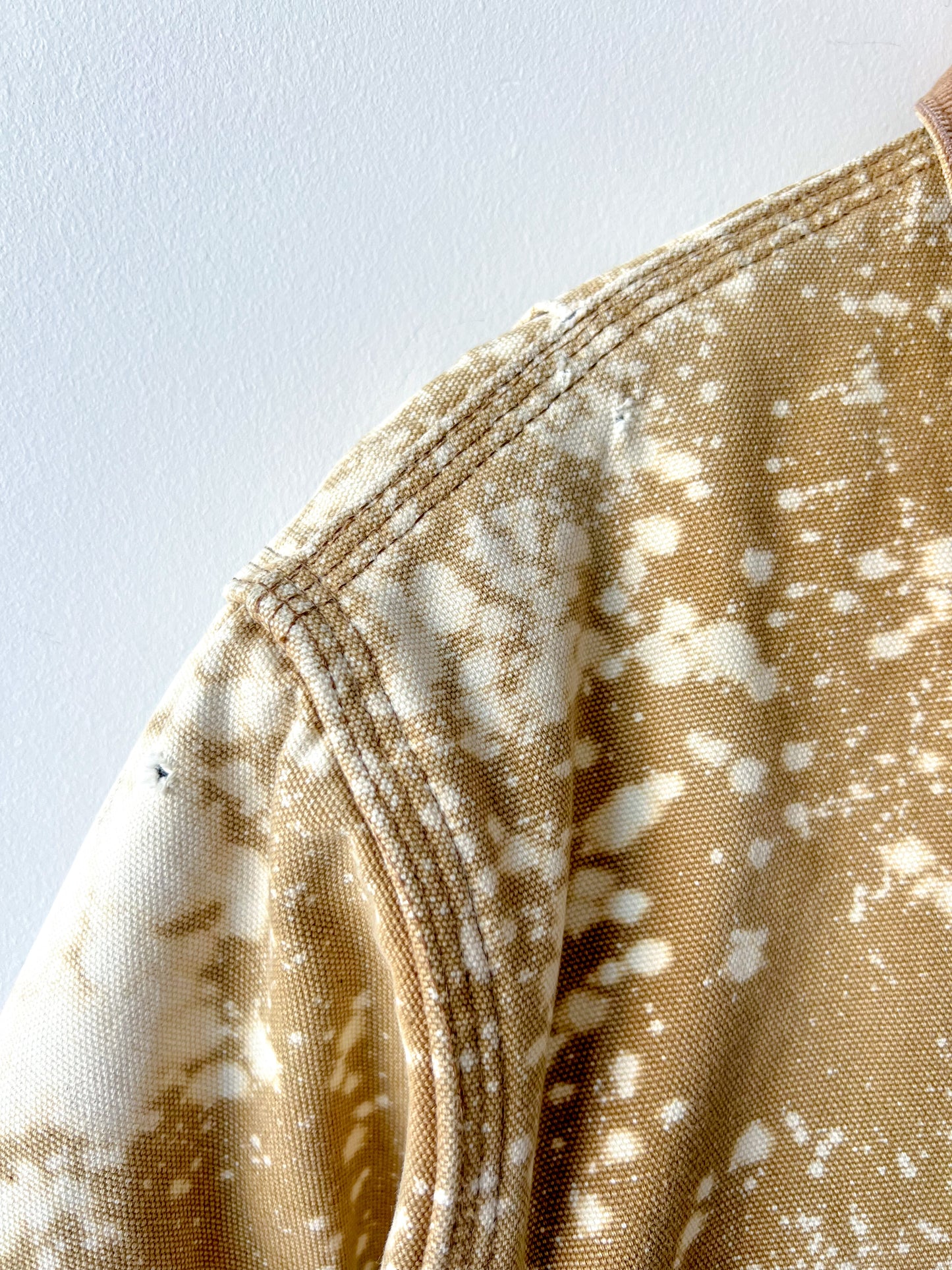LANSING #2 - Vintage 90s Carhartt Acid Washed Blanket Lined Chore Coat - Tan, Beige - Unisex Small/Medium
