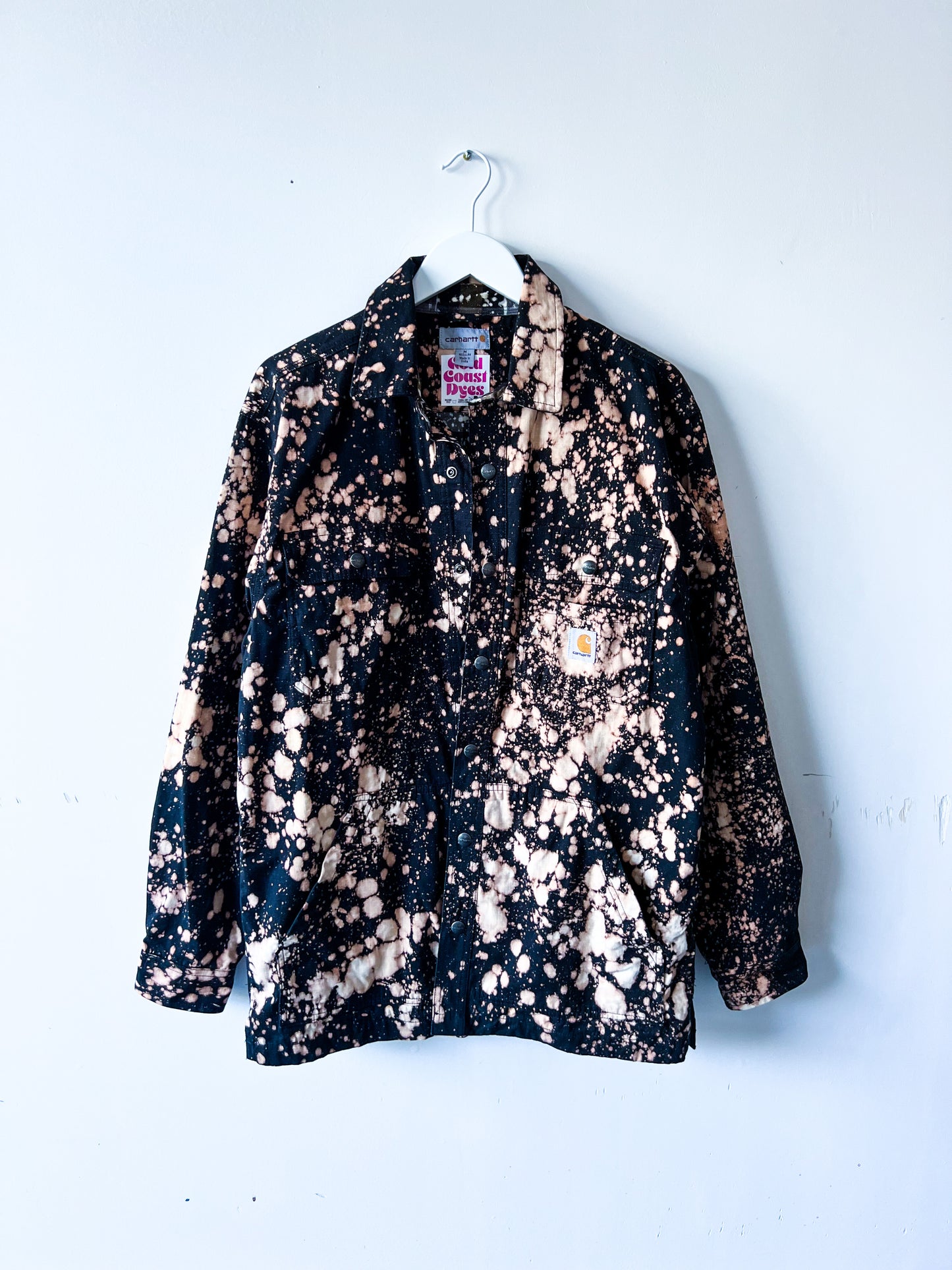MANHATTAN #2 - Upcycled Carhartt Acid Washed Shacket - Black - Unisex Medium