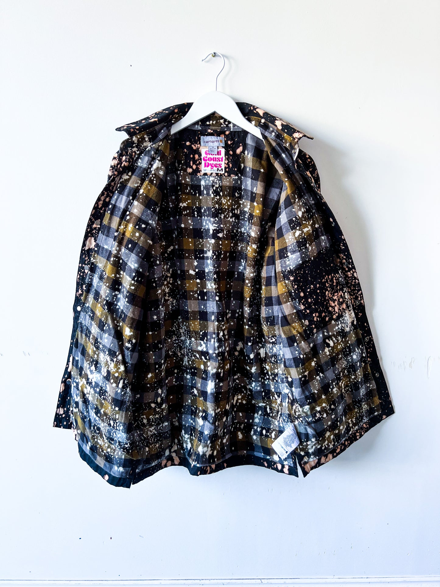 MANHATTAN #2 - Upcycled Carhartt Acid Washed Shacket - Black - Unisex Medium