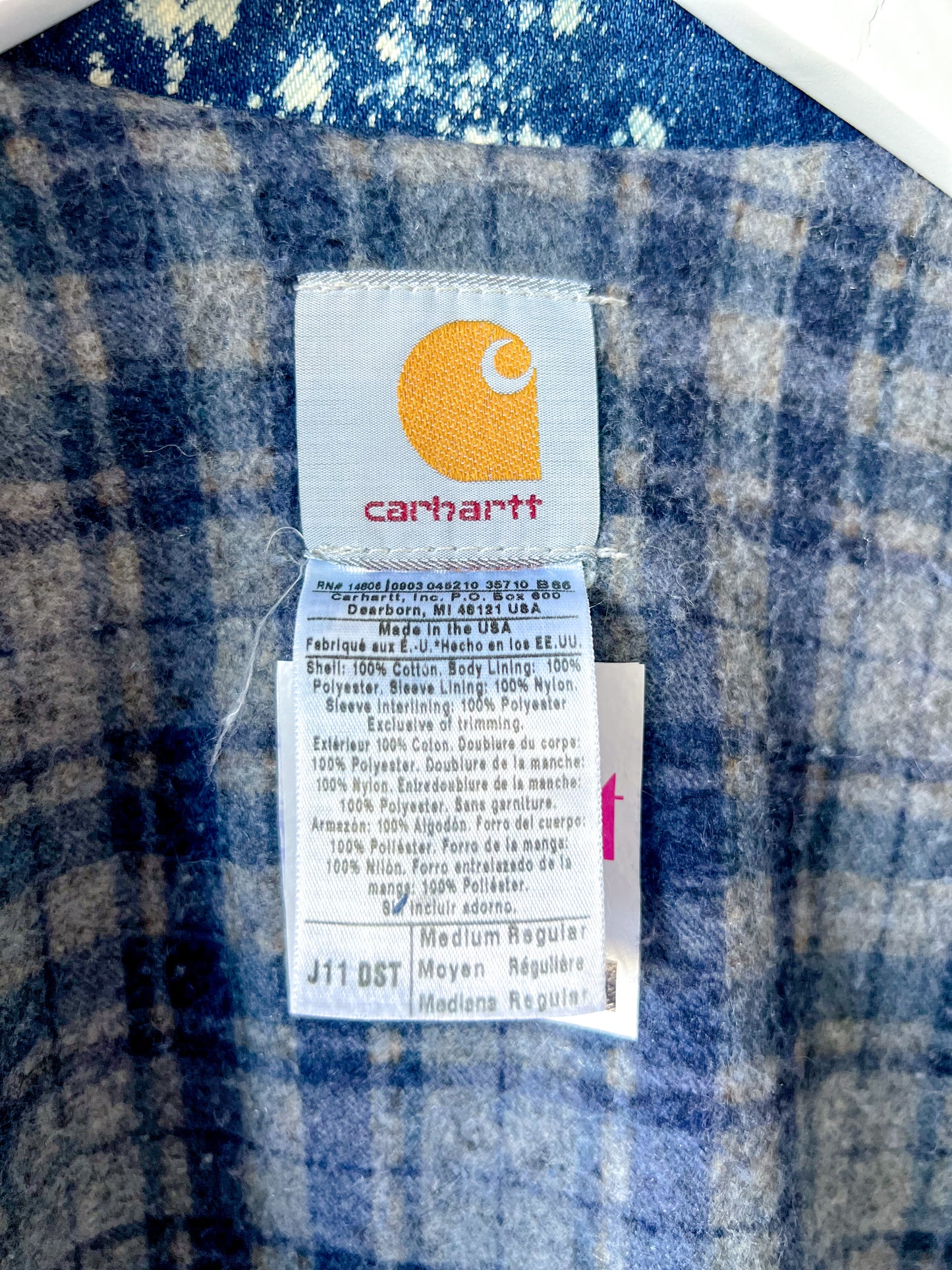 MYRTLE BEACH - Vintage Y2K Carhartt Acid Washed Western Trucker Denim Jacket - Unisex Large