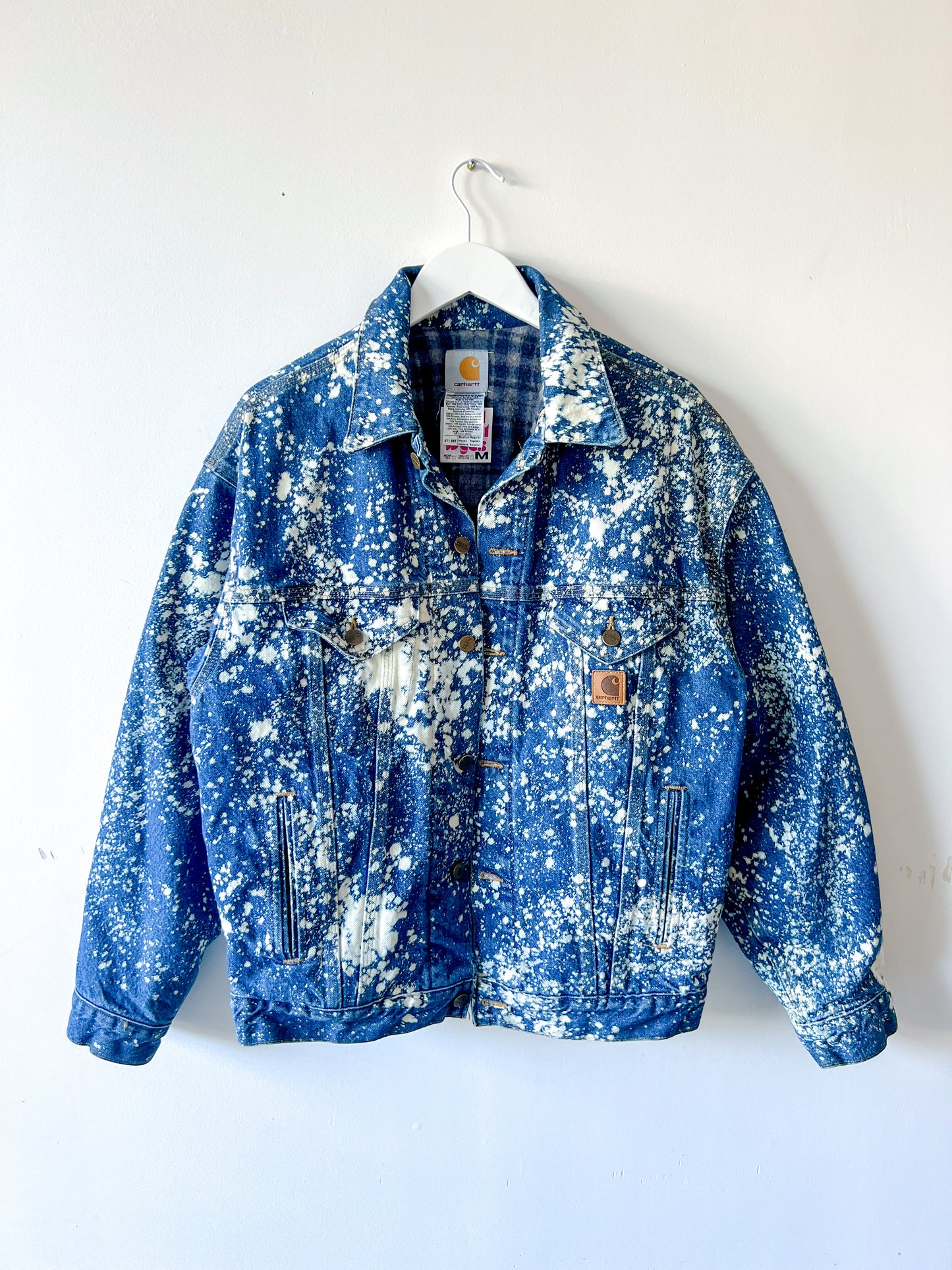 MYRTLE BEACH - Vintage Y2K Carhartt Acid Washed Western Trucker Denim Jacket - Unisex Large