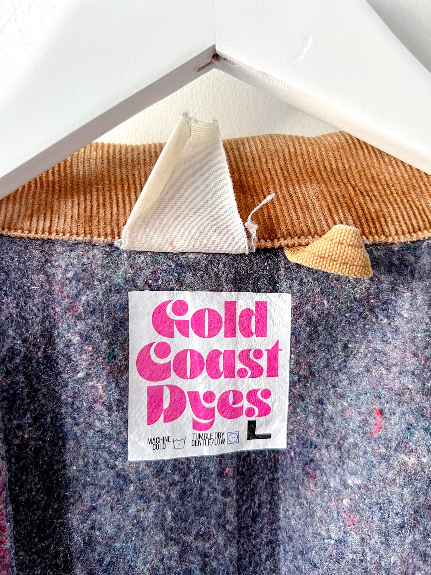OJAI - Vintage 80s Carhartt Acid Washed Blanket Lined Chore Coat - Tan, Beige - Unisex Large