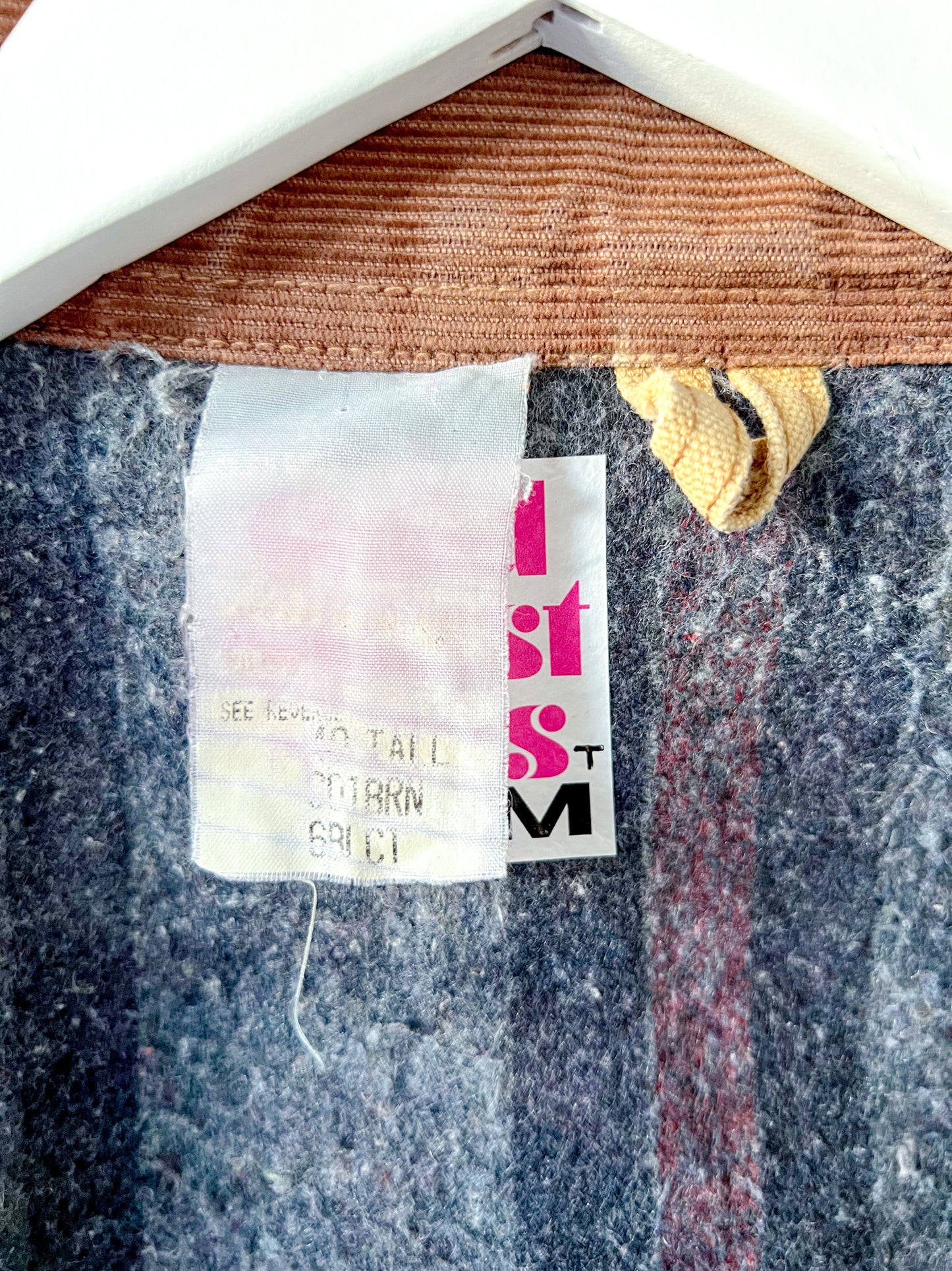 SAN DIEGO 4 - Vintage 80s Carhartt Acid Washed Blanket Lined Chore Coat - Tan, Beige - Unisex Medium