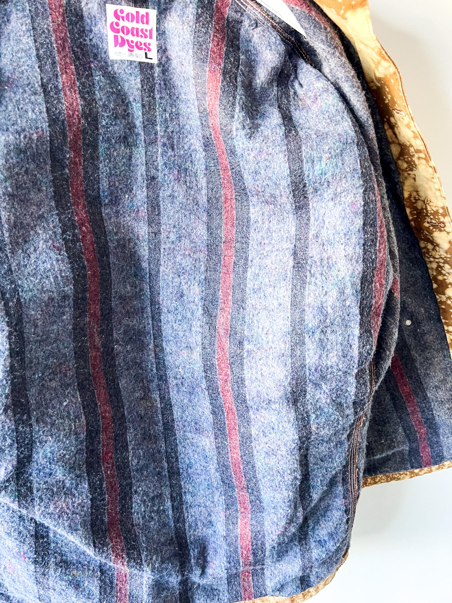 SEDONA - Vintage 80s Carhartt Acid Washed Blanket Lined Chore Coat - Tan, Beige - Unisex Large