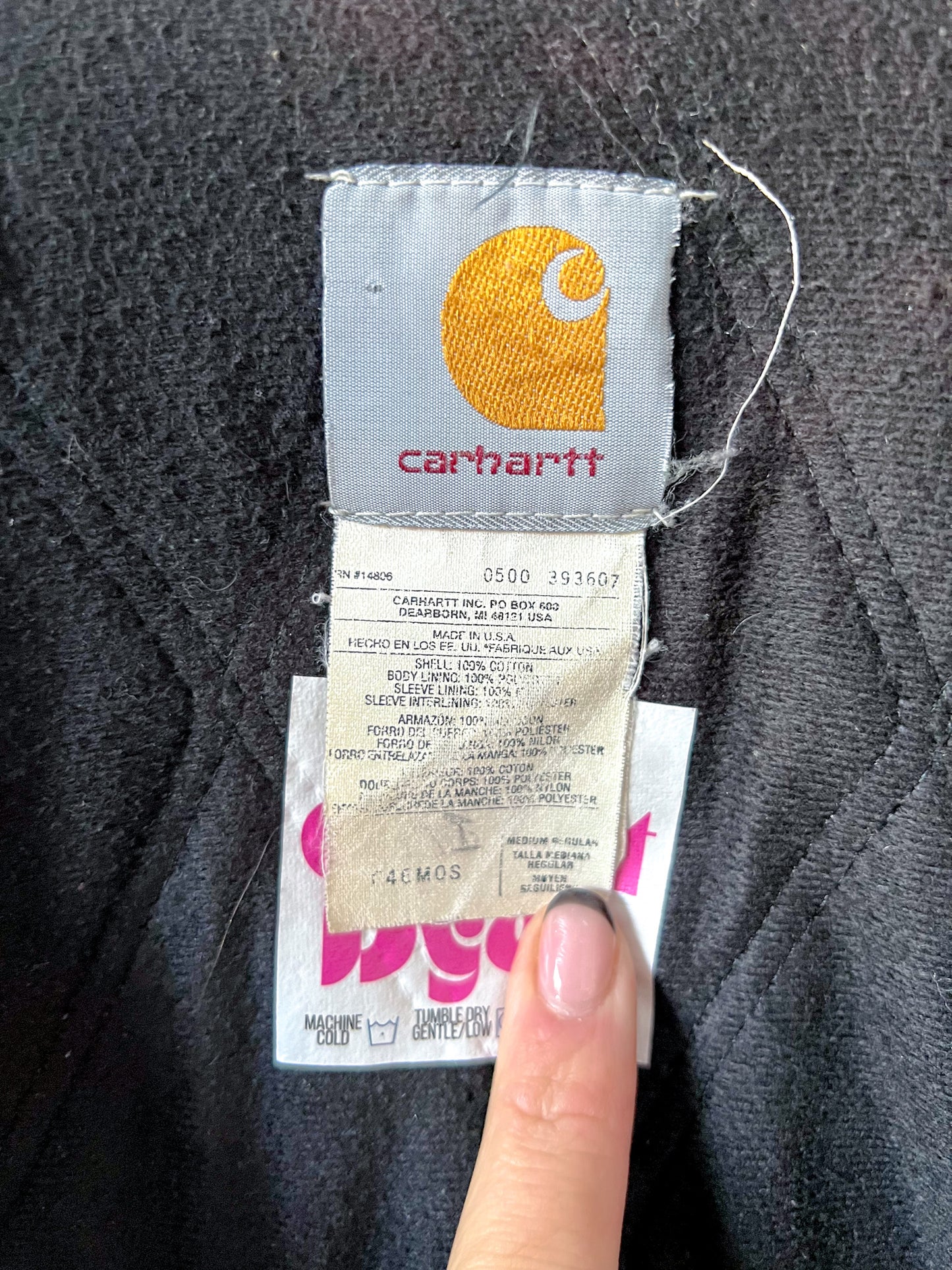 WACO - Vintage Y2K Carhartt Acid Washed Blanket Lined Barn Coat - Olive Green, Charcoal Gray - Unisex Medium