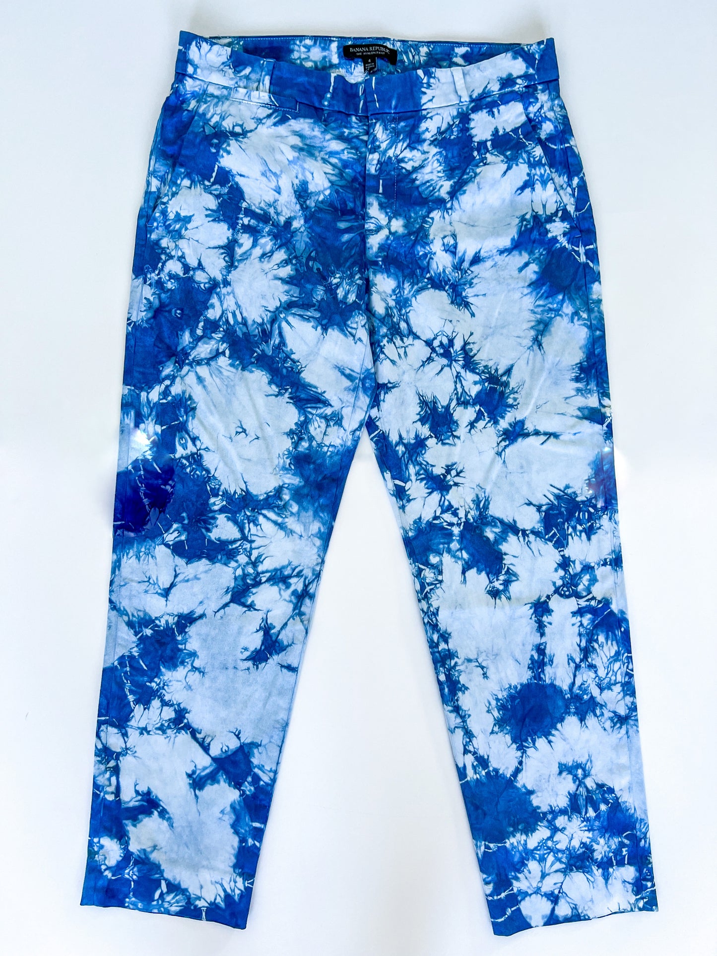 Indigo Dyed Banana Republic Cotton Dress Pants