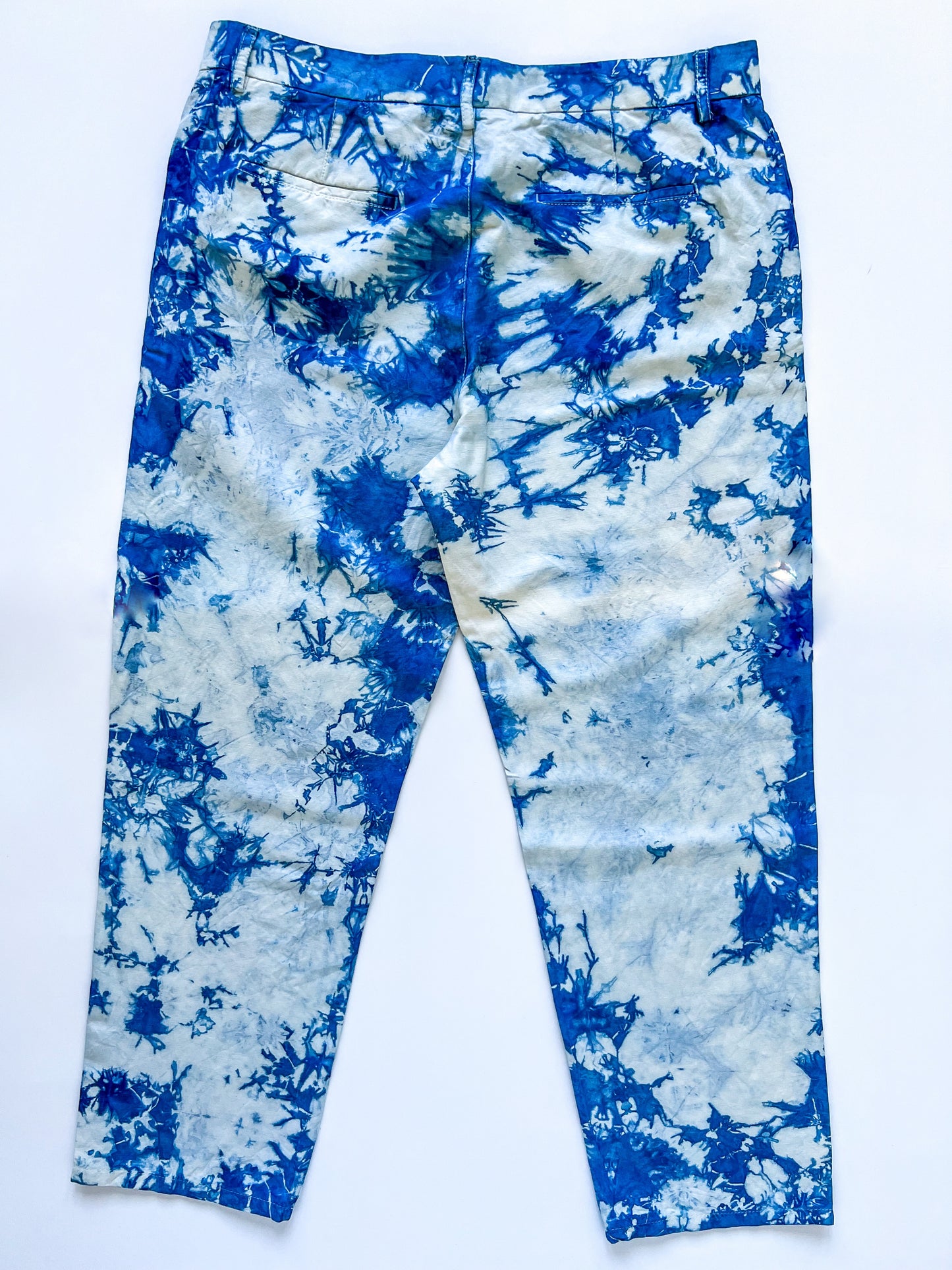 Indigo Dyed Vince Recycled Cotton Linen Dress Pants
