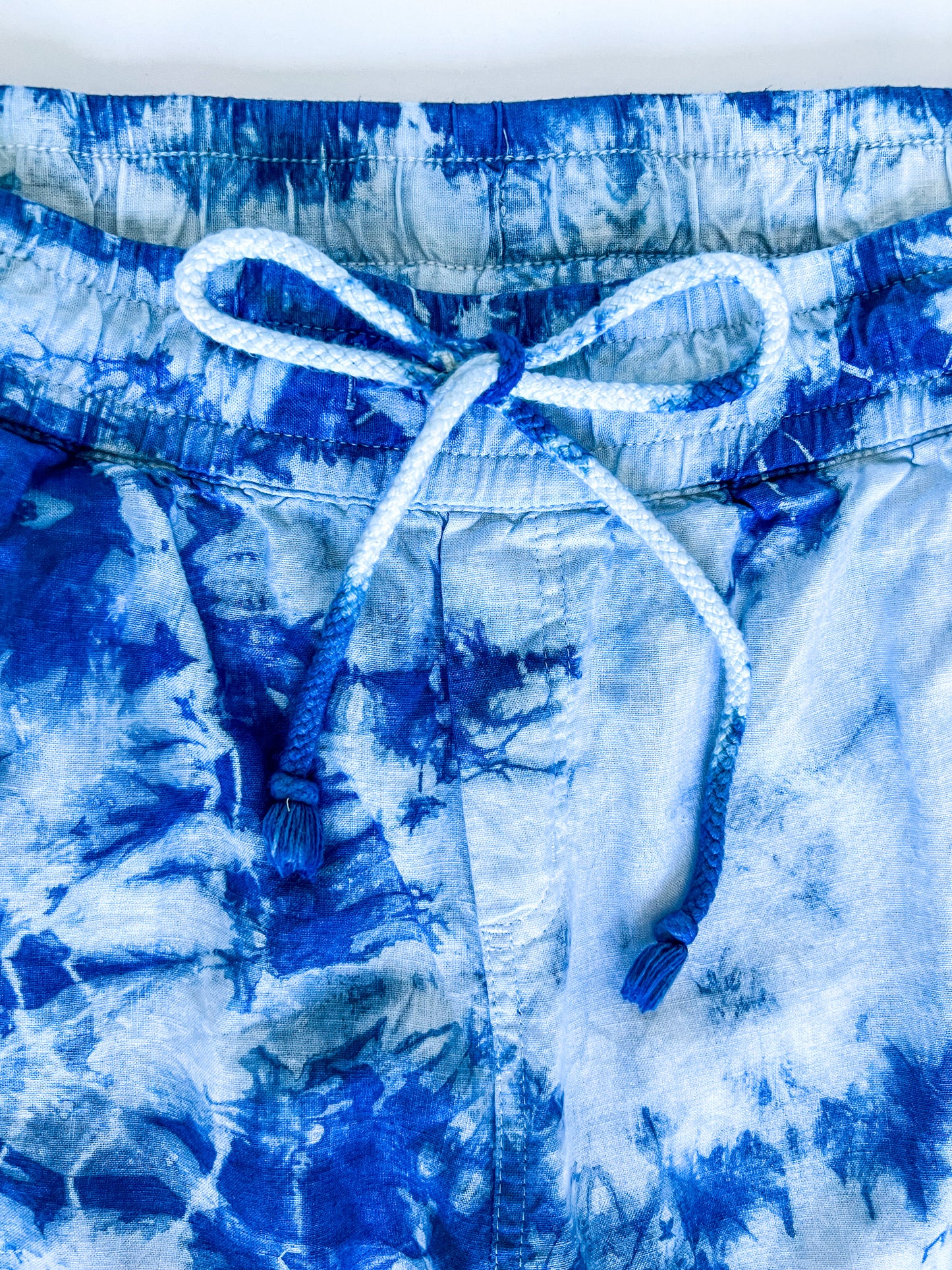 Indigo Dyed Linen Lounge Pants with Drawstring #2