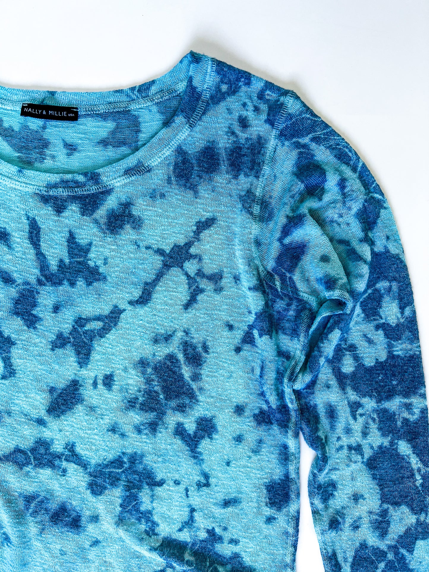 Indigo Dyed Nally & Millie Gauze Sweater