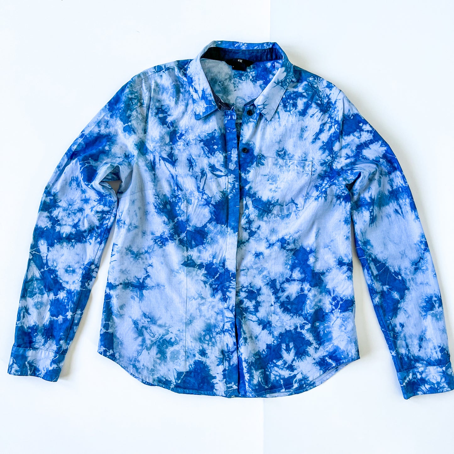 Indigo Dyed H&M Cotton Dress Shirt