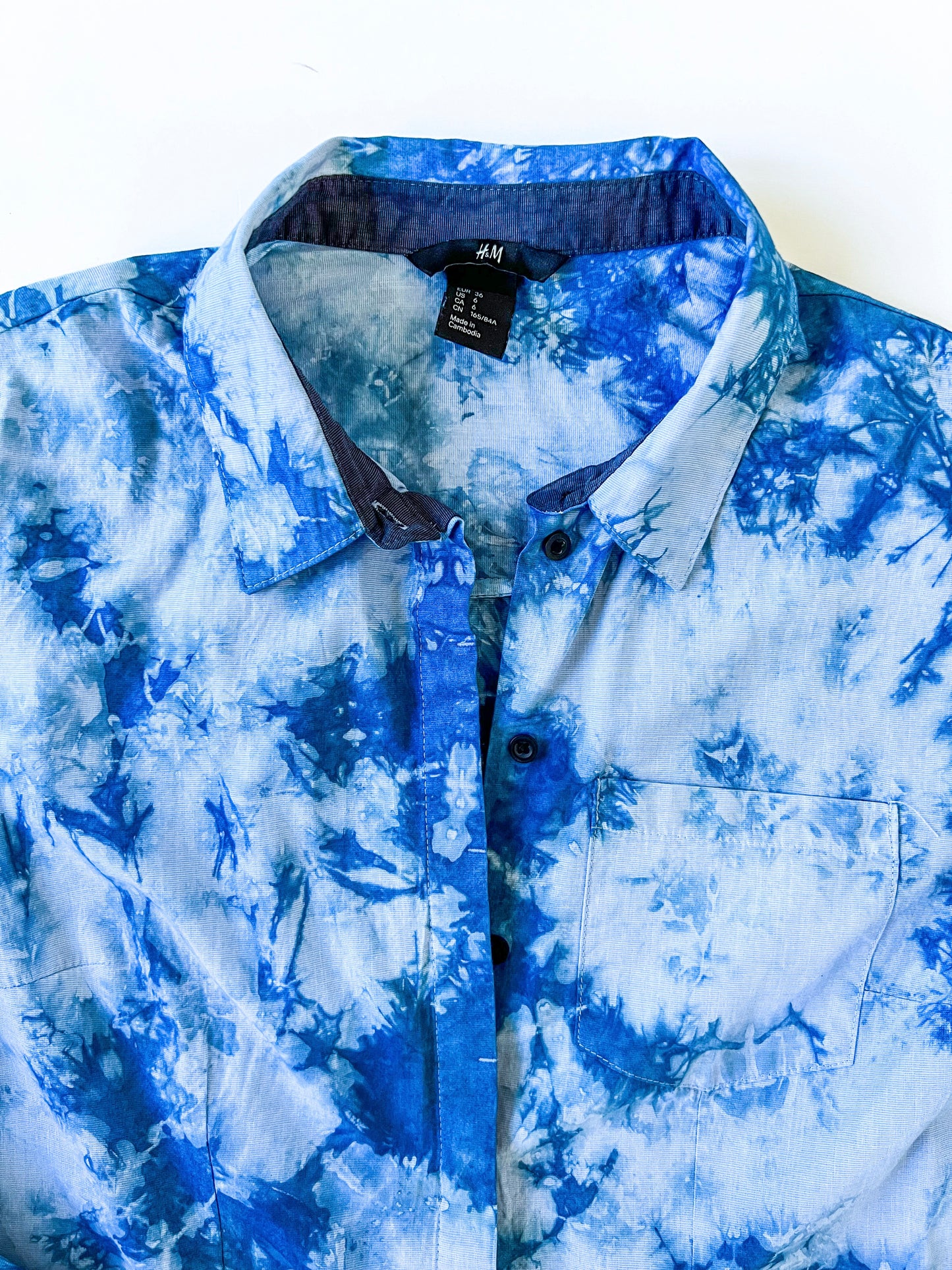 Indigo Dyed H&M Cotton Dress Shirt