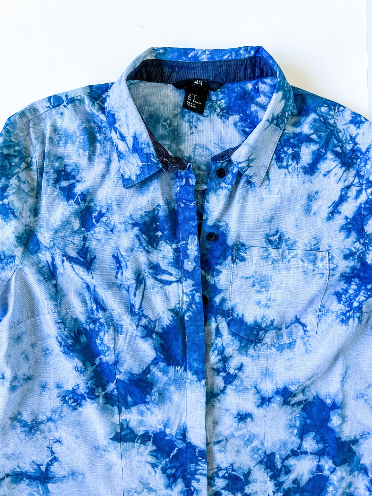 Indigo Dyed H&M Cotton Dress Shirt