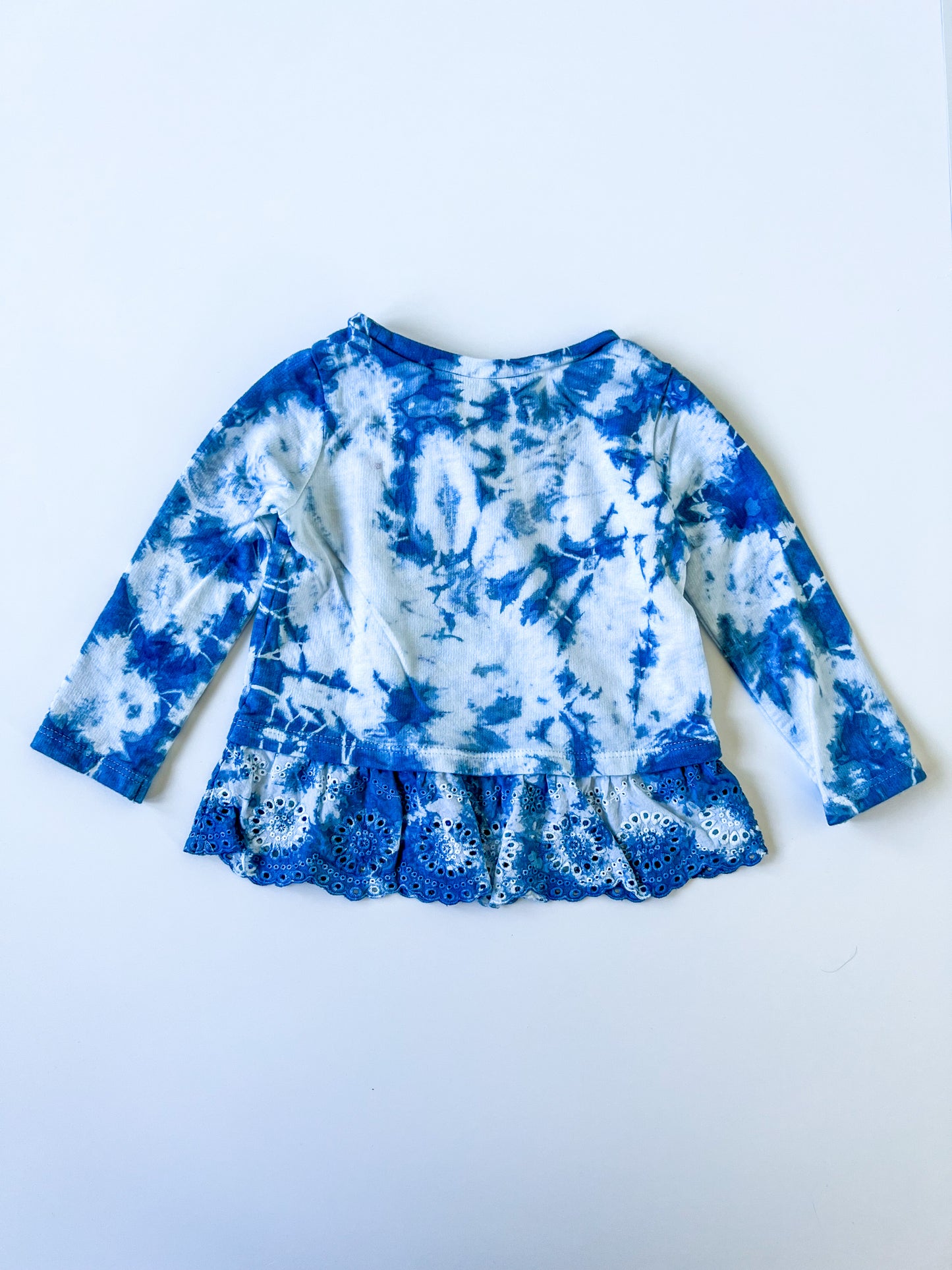 Indigo Dyed Carter's Toddler Lace Shirt