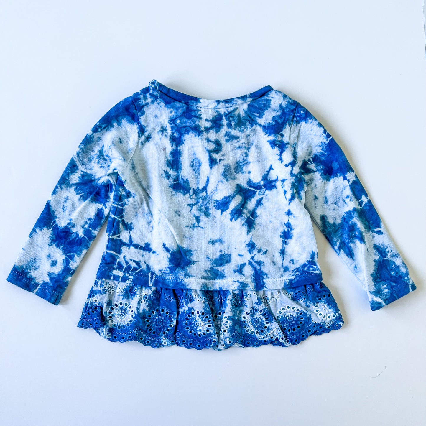 Indigo Dyed Carter's Toddler Lace Shirt