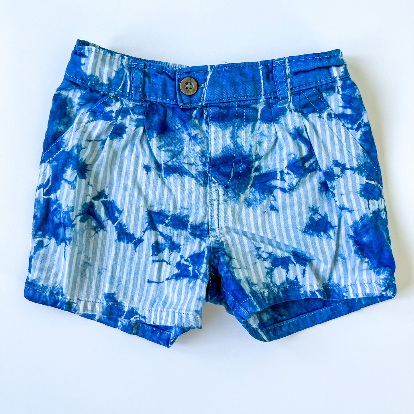 Indigo Dyed Carter's Seersucker Toddler Shorts
