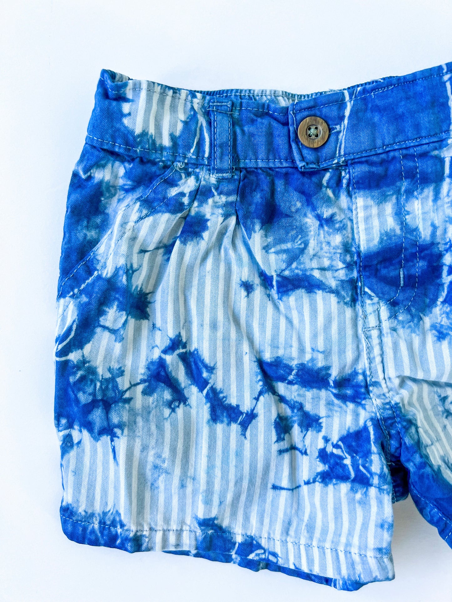 Indigo Dyed Carter's Seersucker Toddler Shorts