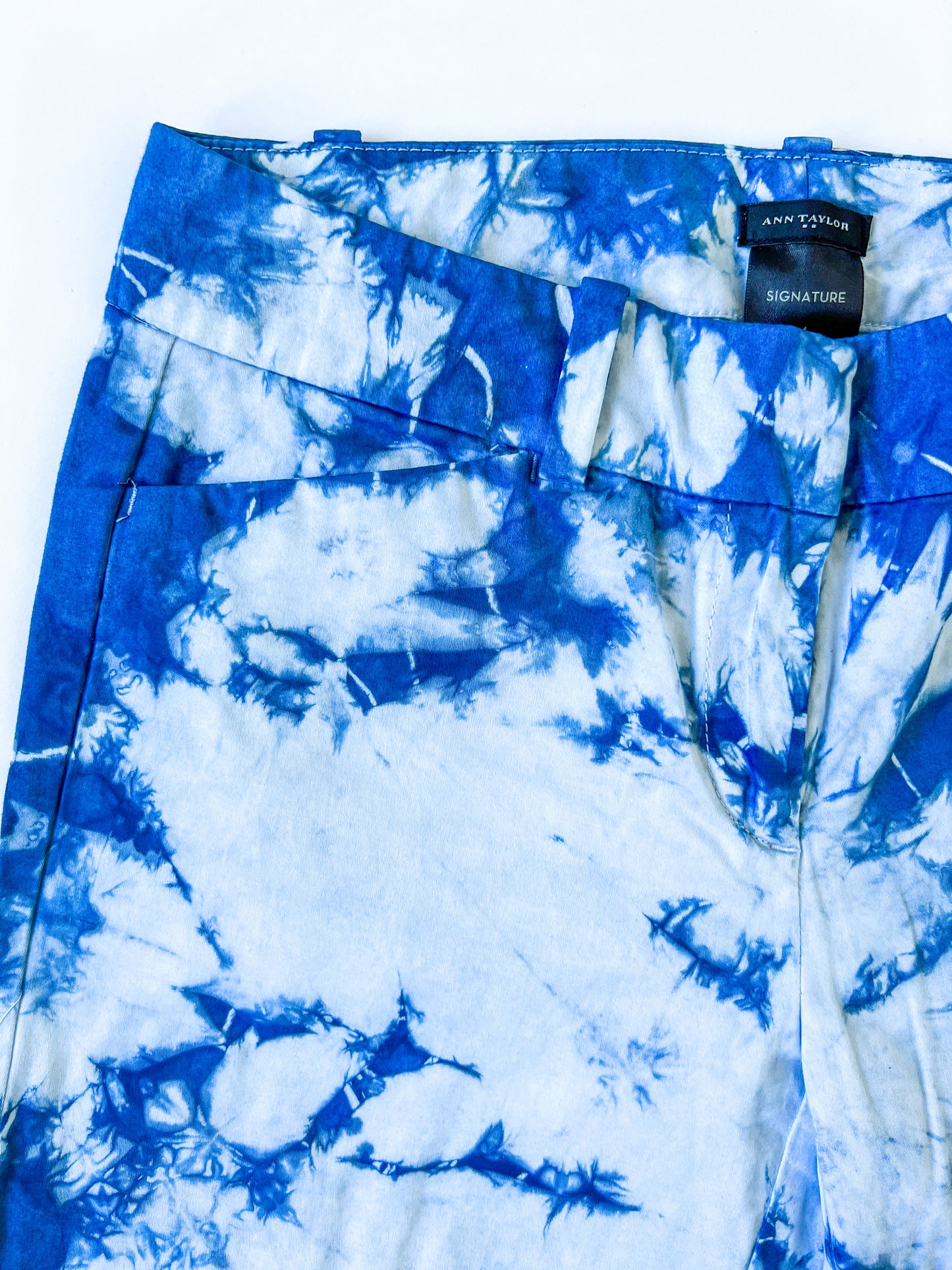Indigo Dyed Ann Taylor Cotton Shorts