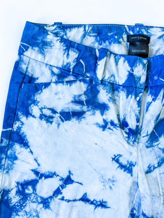 Indigo Dyed Ann Taylor Cotton Shorts