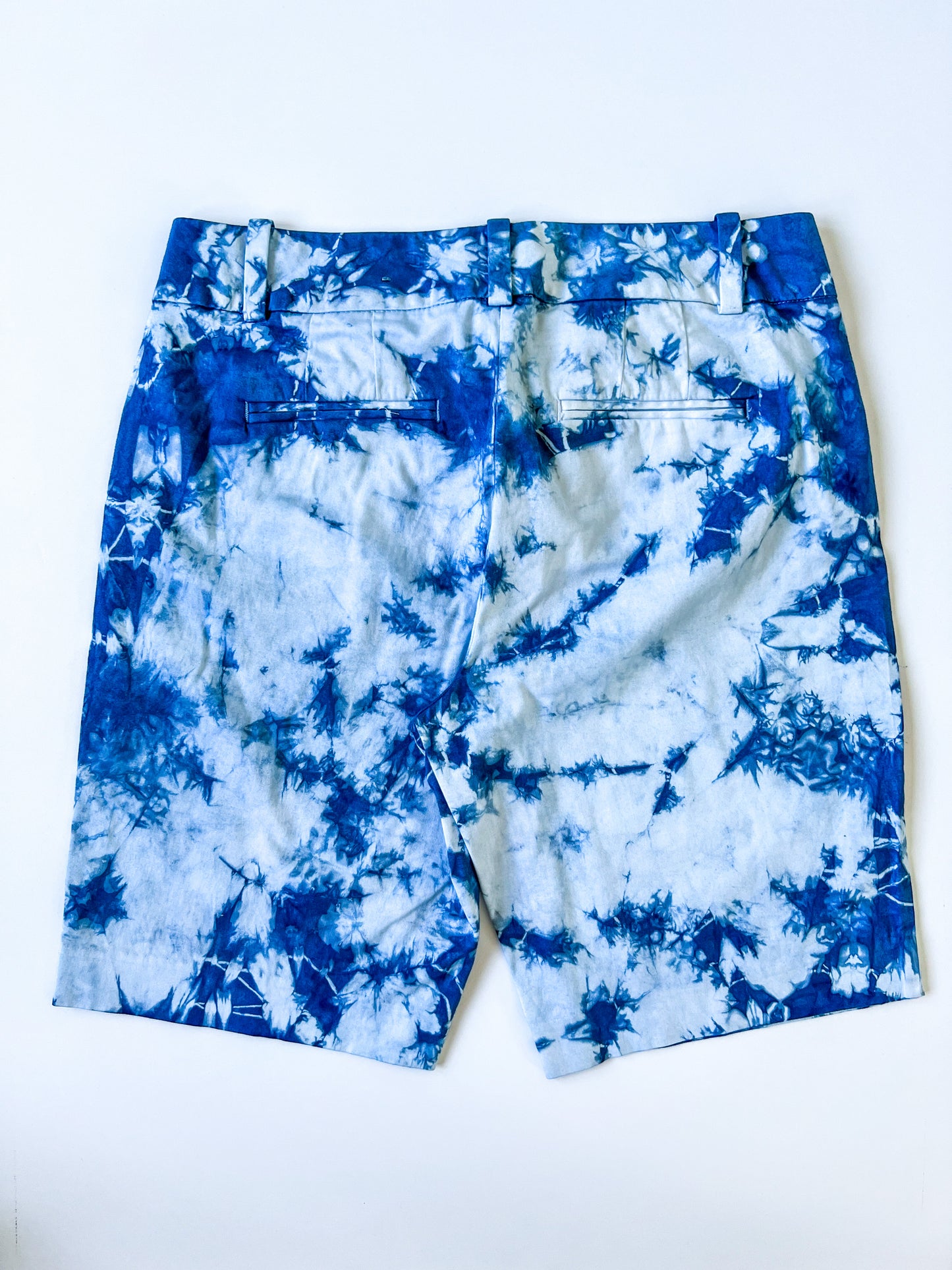 Indigo Dyed Ann Taylor Cotton Shorts