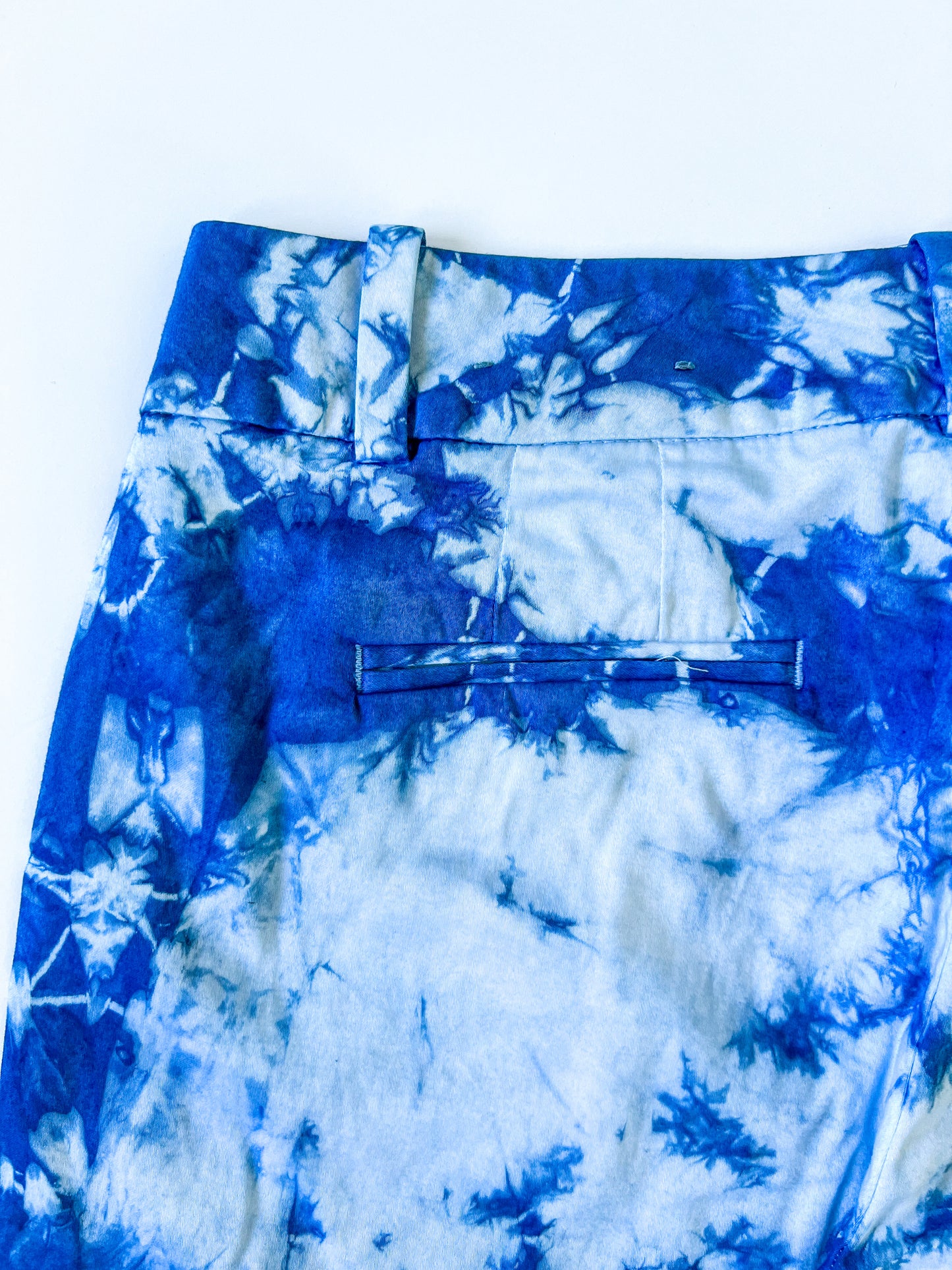 Indigo Dyed Ann Taylor Cotton Shorts