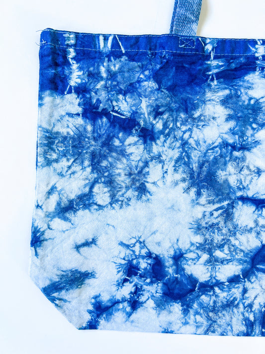 Indigo Dyed Jumbo Canvas Shopping Tote