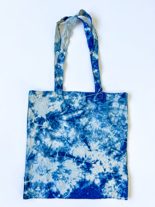 Indigo Dyed Medium Canvas Shopping Tote