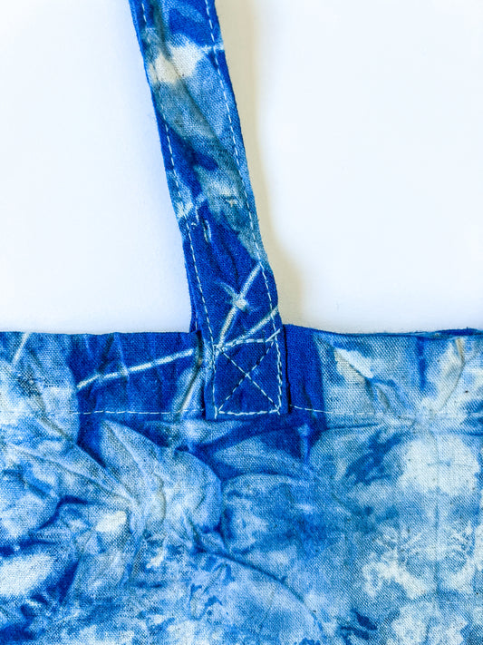 Indigo Dyed Medium Canvas Shopping Tote
