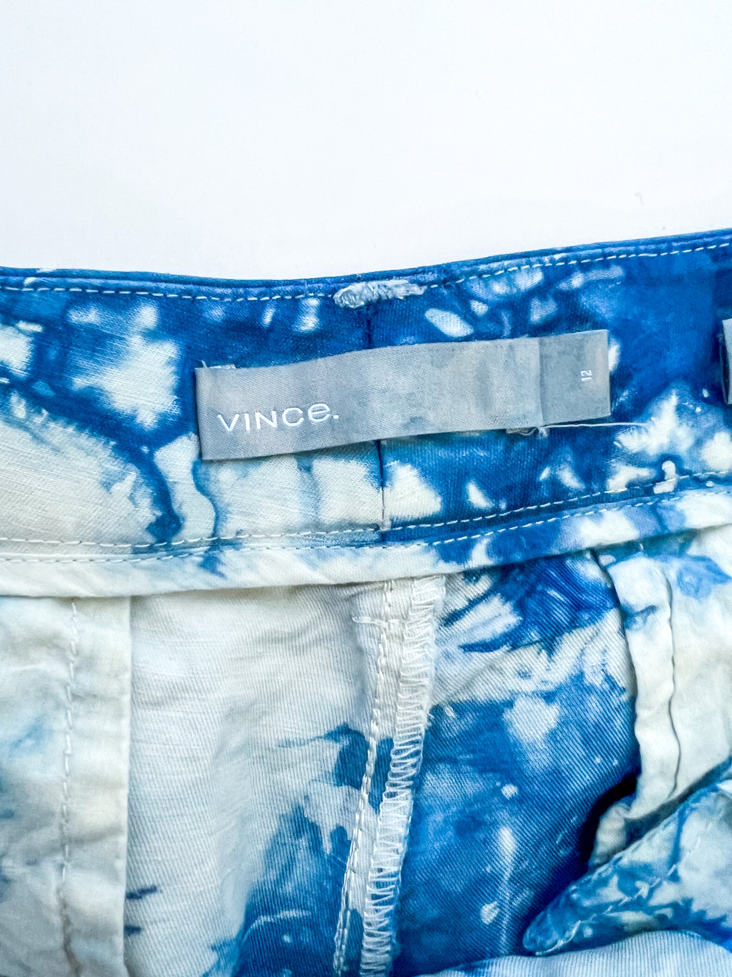 Indigo Dyed Vince Recycled Cotton Linen Dress Pants