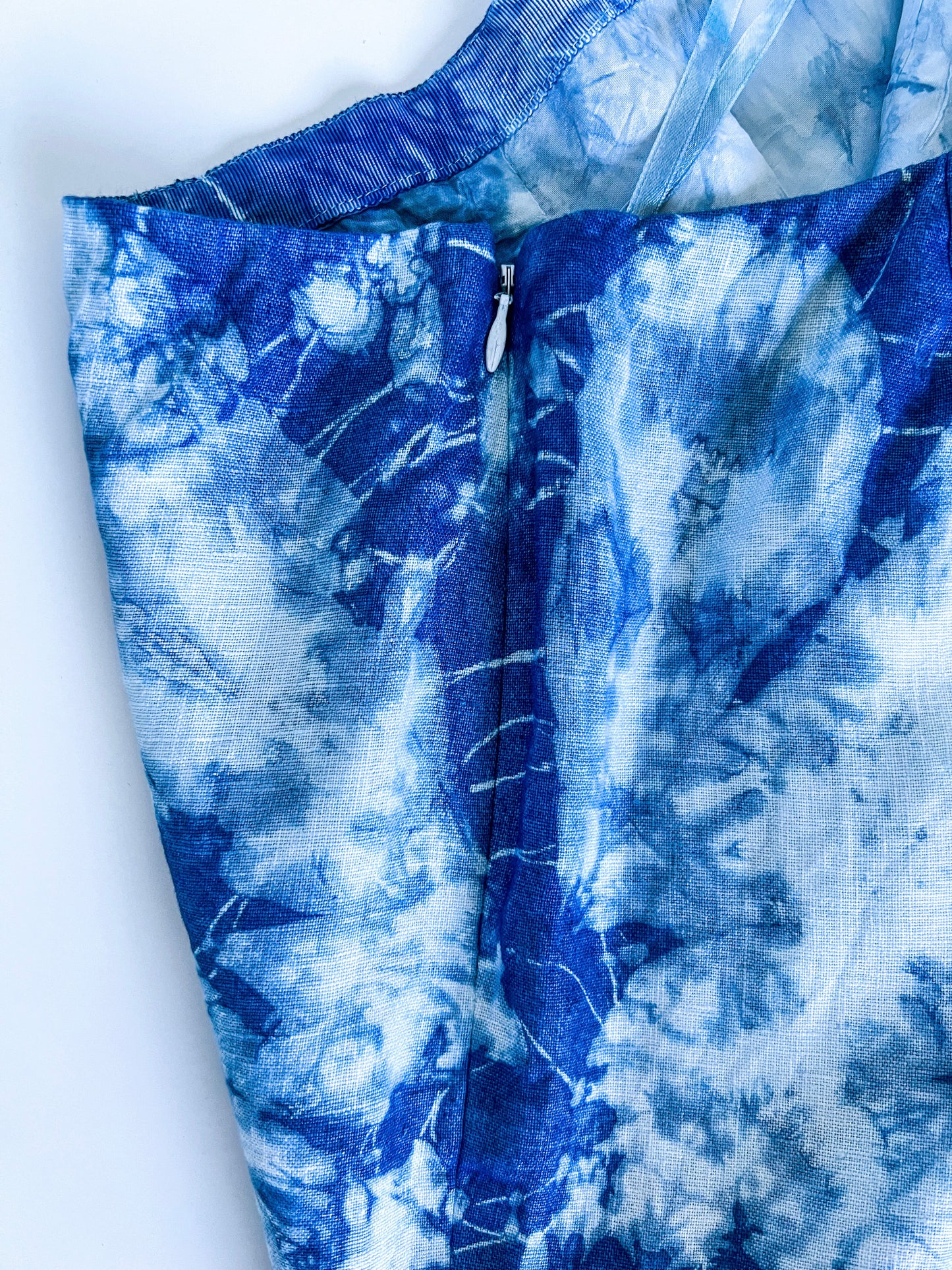 Indigo Dyed Ralph Lauren Linen Dress Pants