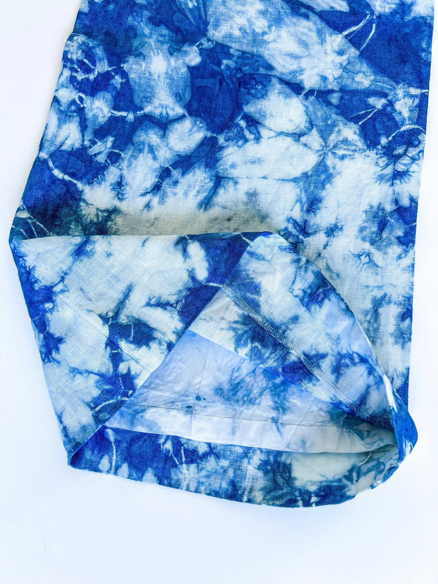 Indigo Dyed Ralph Lauren Linen Dress Pants