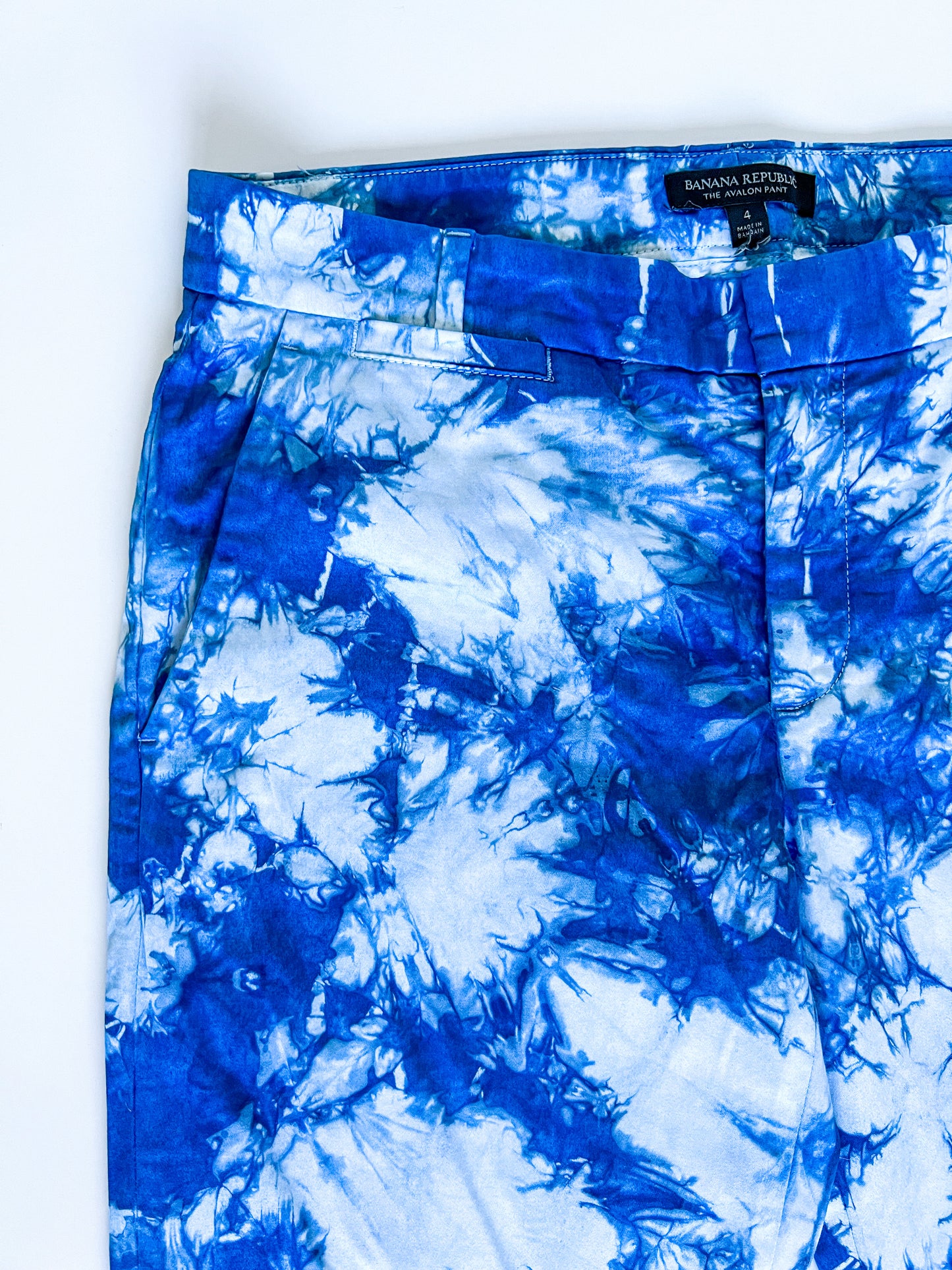 Indigo Dyed Banana Republic Cotton Dress Pants