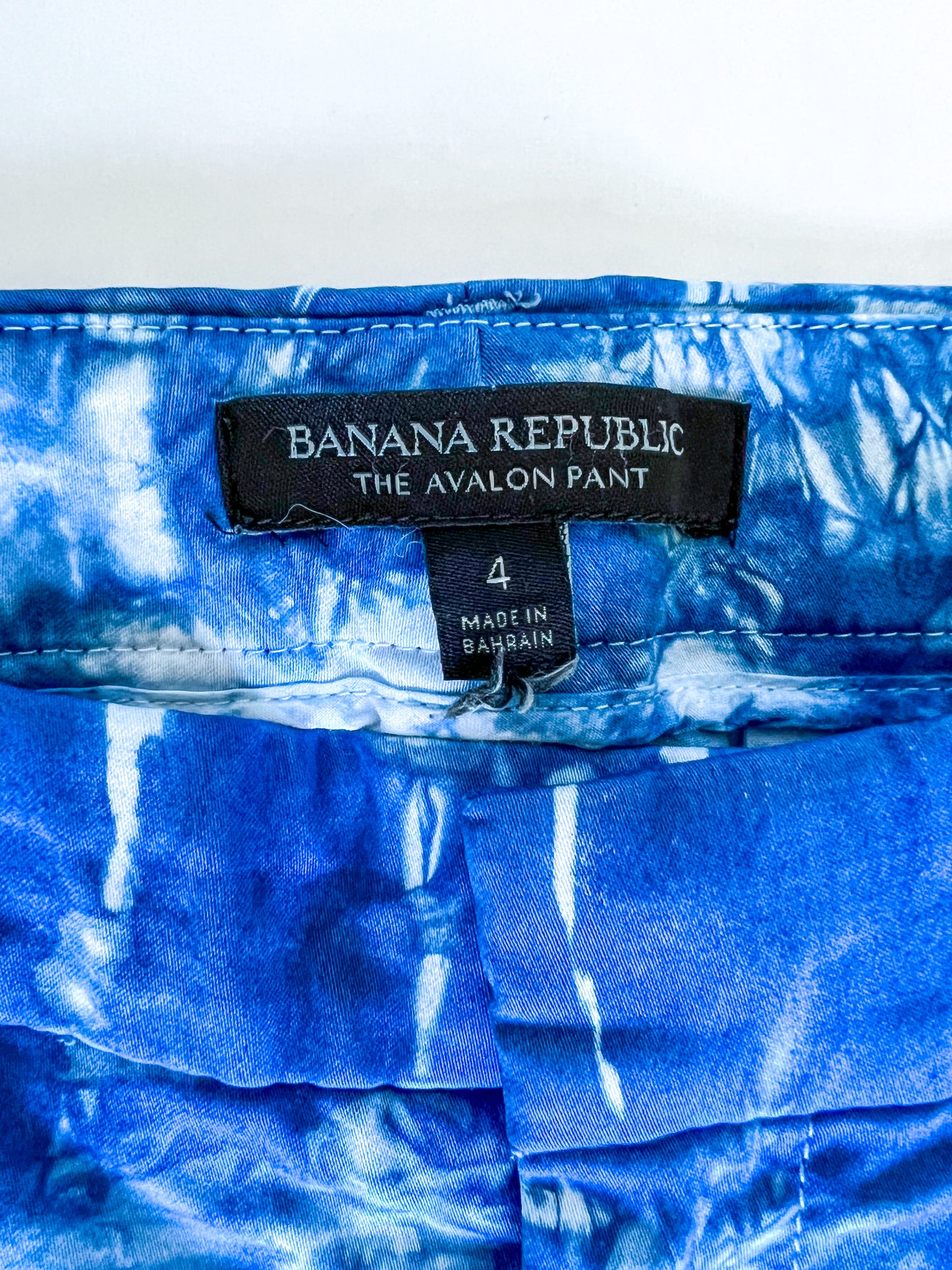 Indigo Dyed Banana Republic Cotton Dress Pants