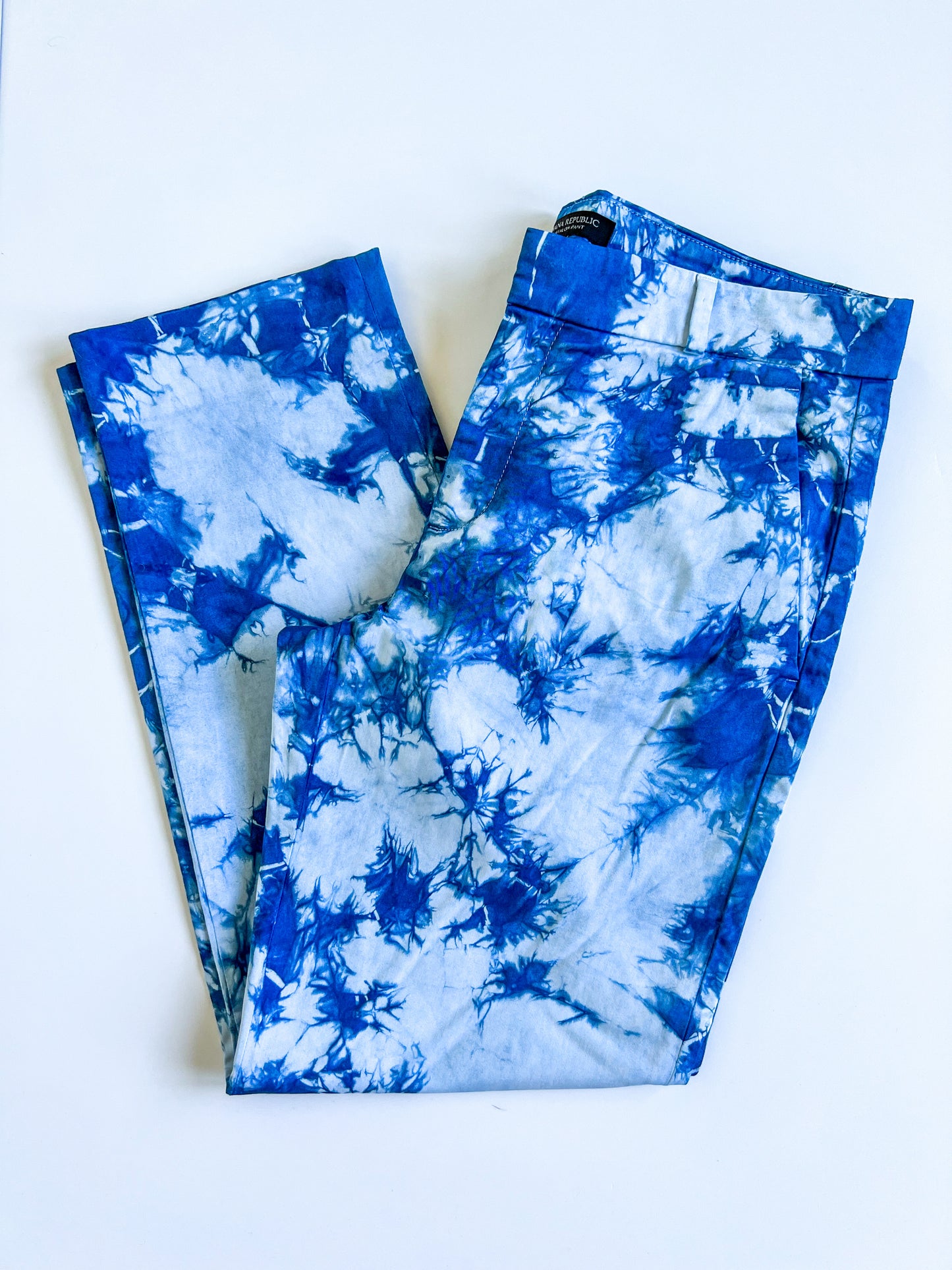 Indigo Dyed Banana Republic Cotton Dress Pants