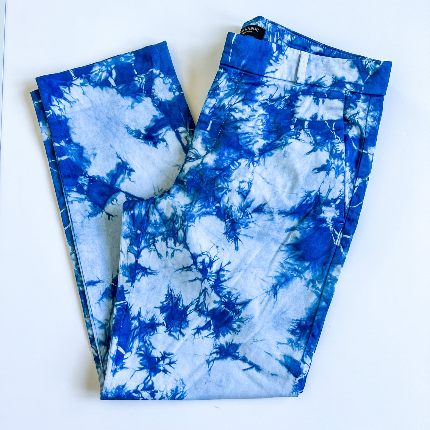 Indigo Dyed Banana Republic Cotton Dress Pants