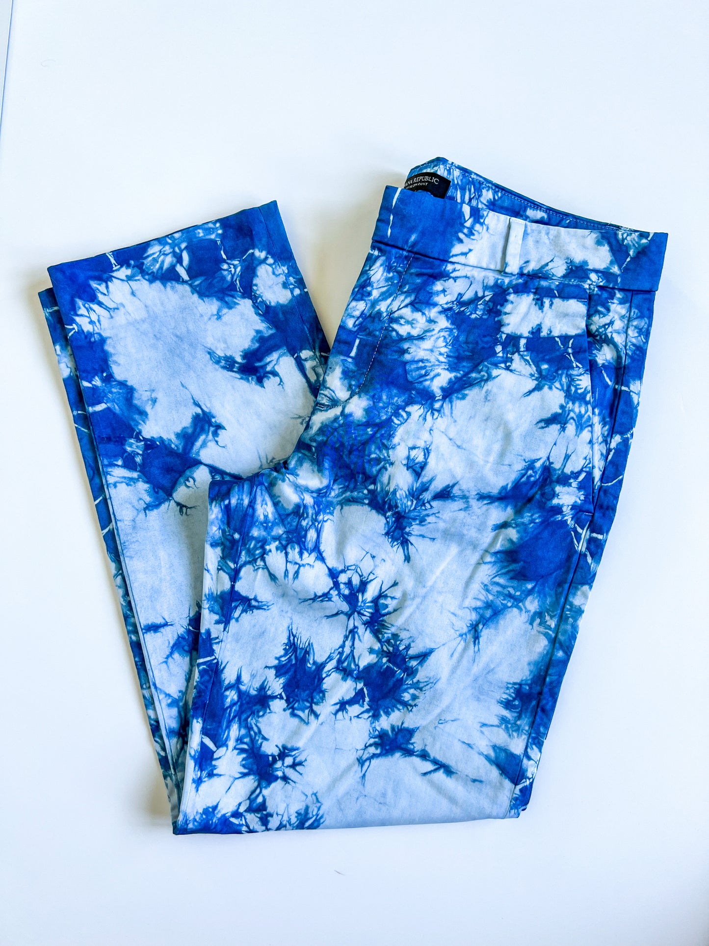 Indigo Dyed Banana Republic Cotton Dress Pants