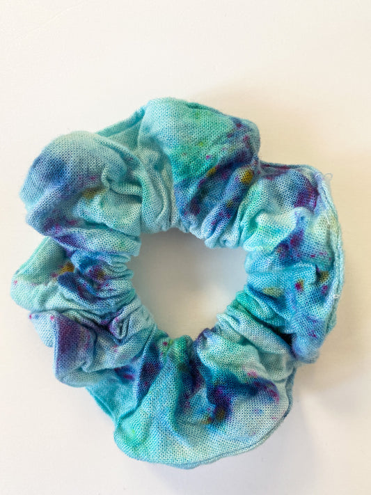 AQUAMARINE Organic Linen Scrunchie