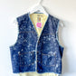 CANTON - Vintage 80s Carhartt Acid Washed Sherpa Lined Denim Vest - Denim, White - Unisex Medium