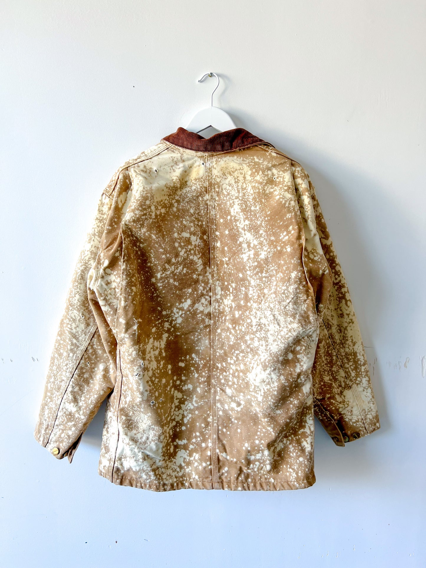 FLORIDA - Vintage 90s Carhartt Acid Washed Blanket Lined Chore Coat - Tan, Beige - Unisex Large