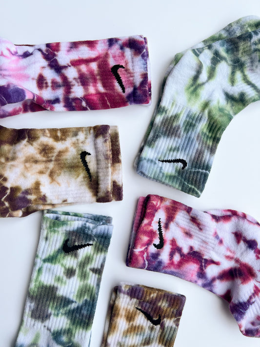 Hand-Dyed Nike Crew Socks