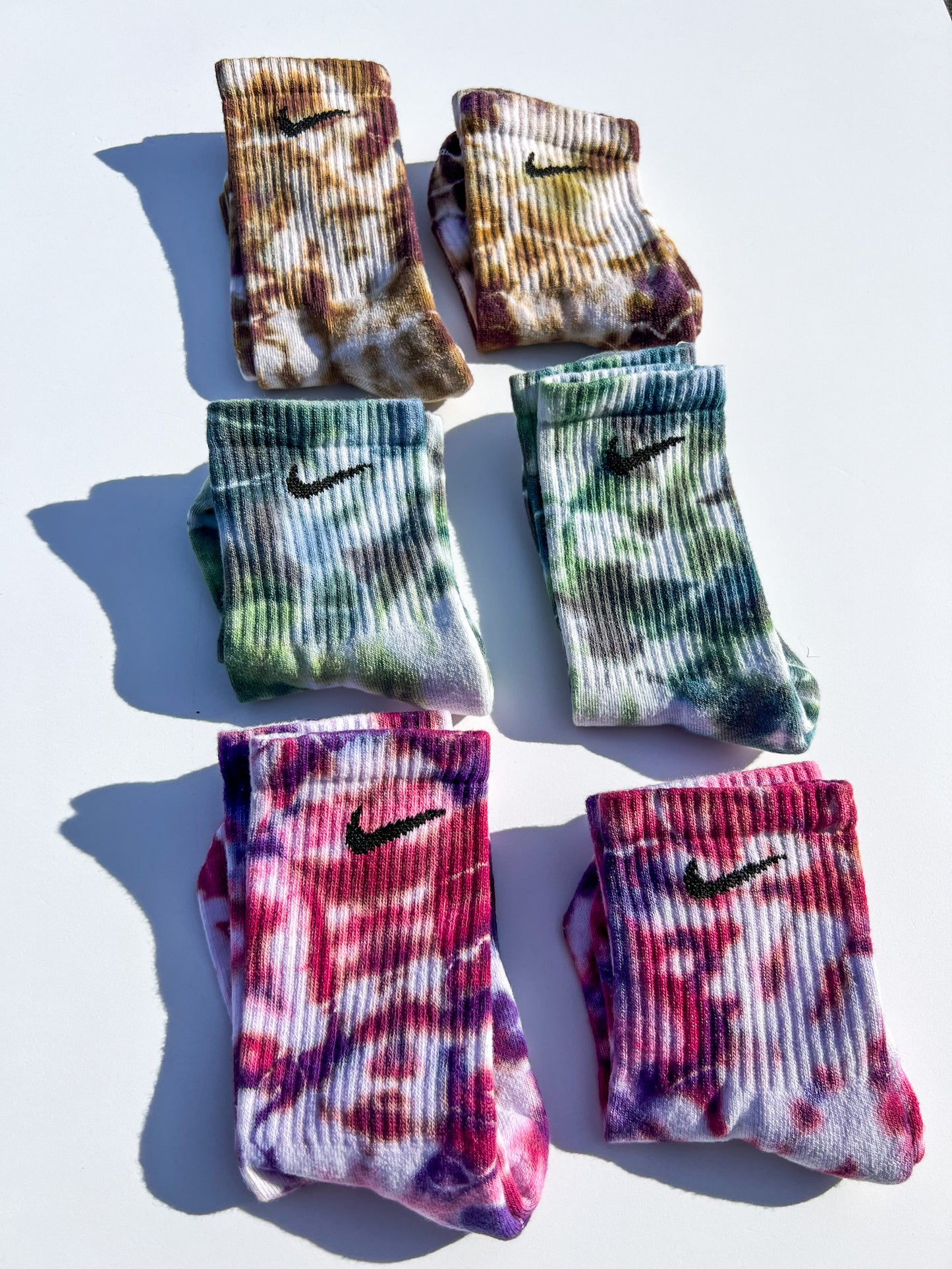 Hand-Dyed Nike Crew Socks
